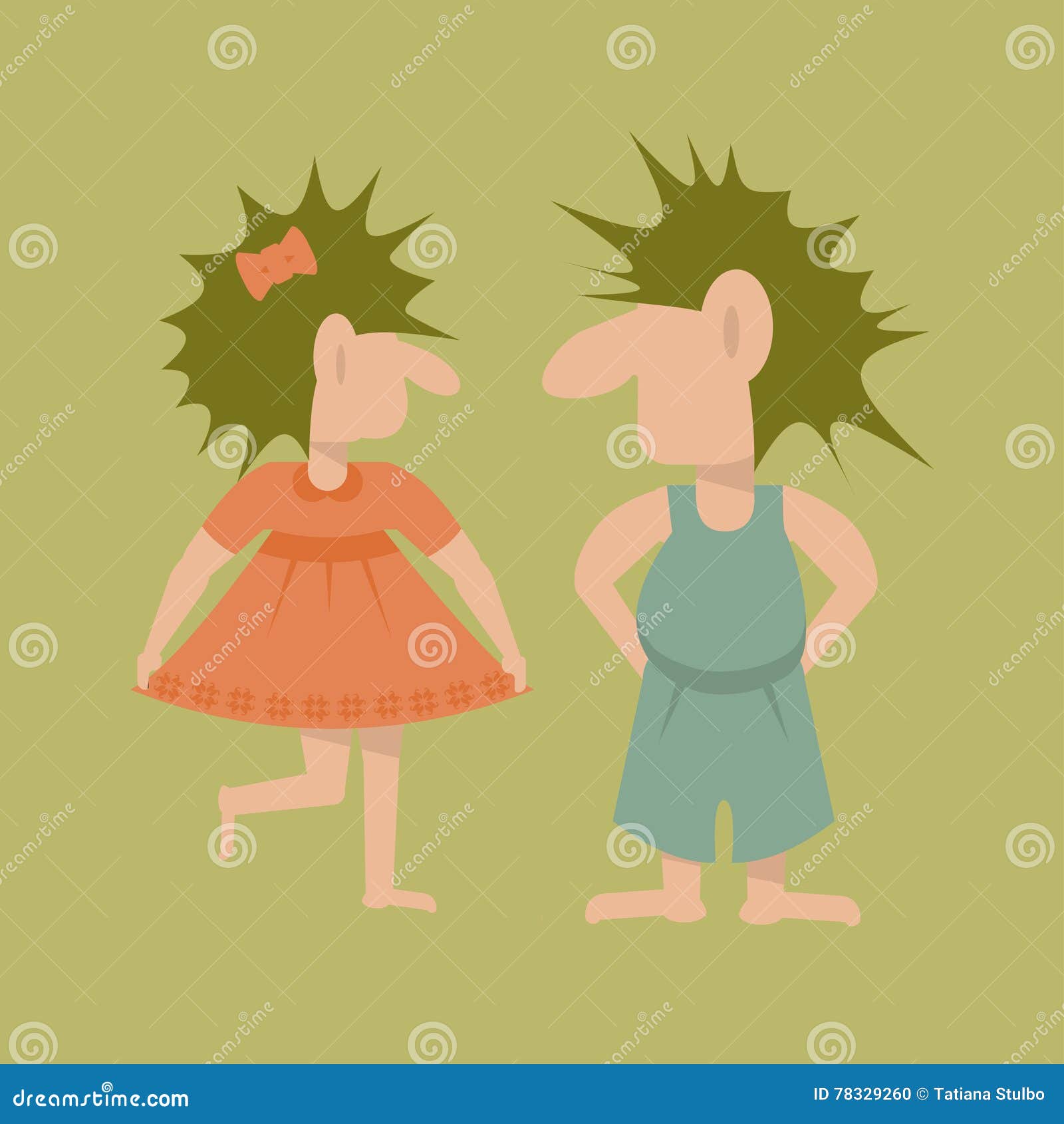 Pair of Trolls Flat Logo Template Stock Vector - Illustration of couple ...