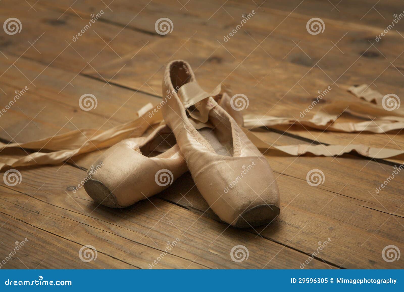 Pair of Used Ballet Shoes stock image. Image of shoes - 29596305