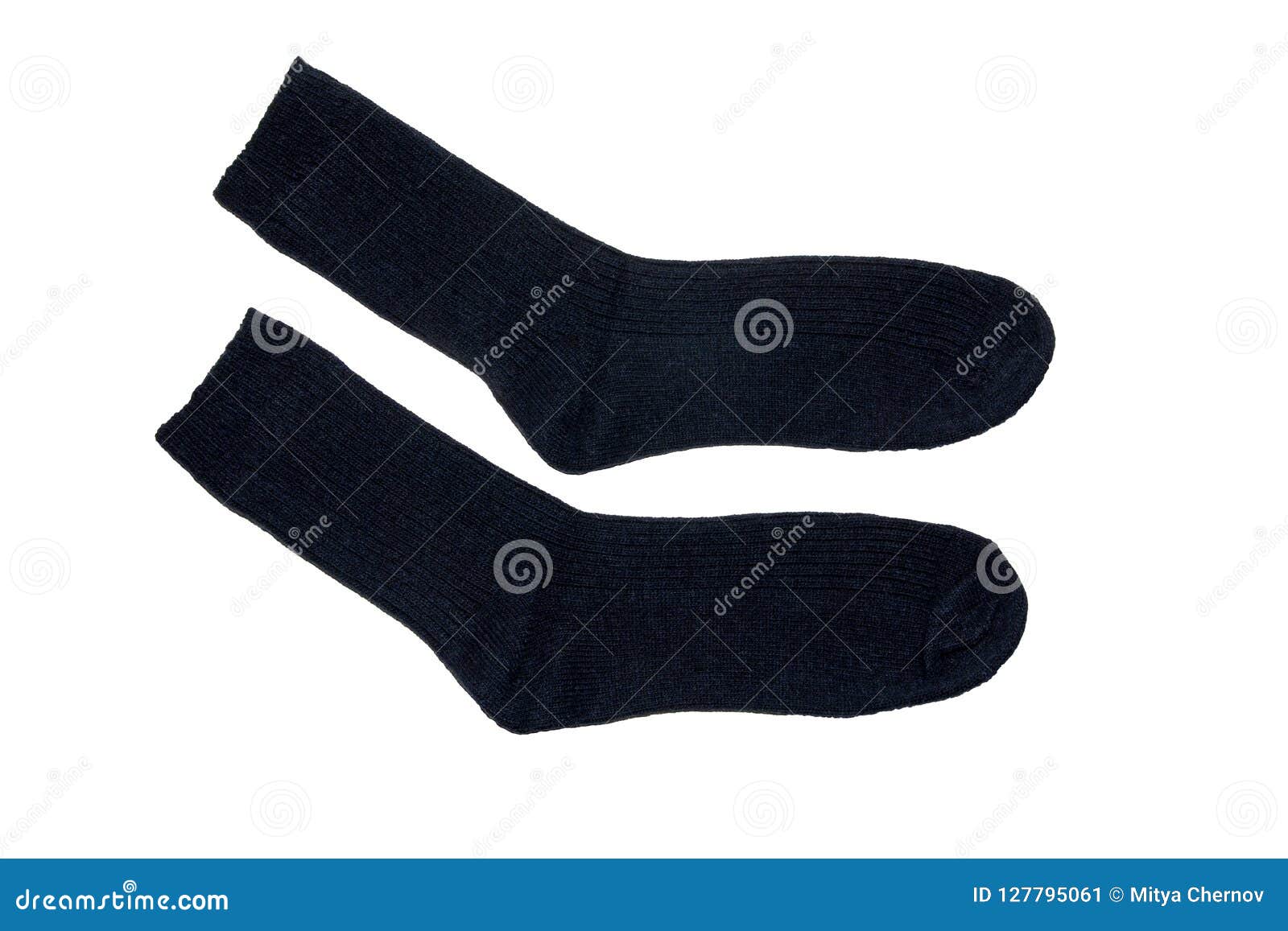 A Pair of Versatile Warm Socks on White Background. Stock Image - Image ...