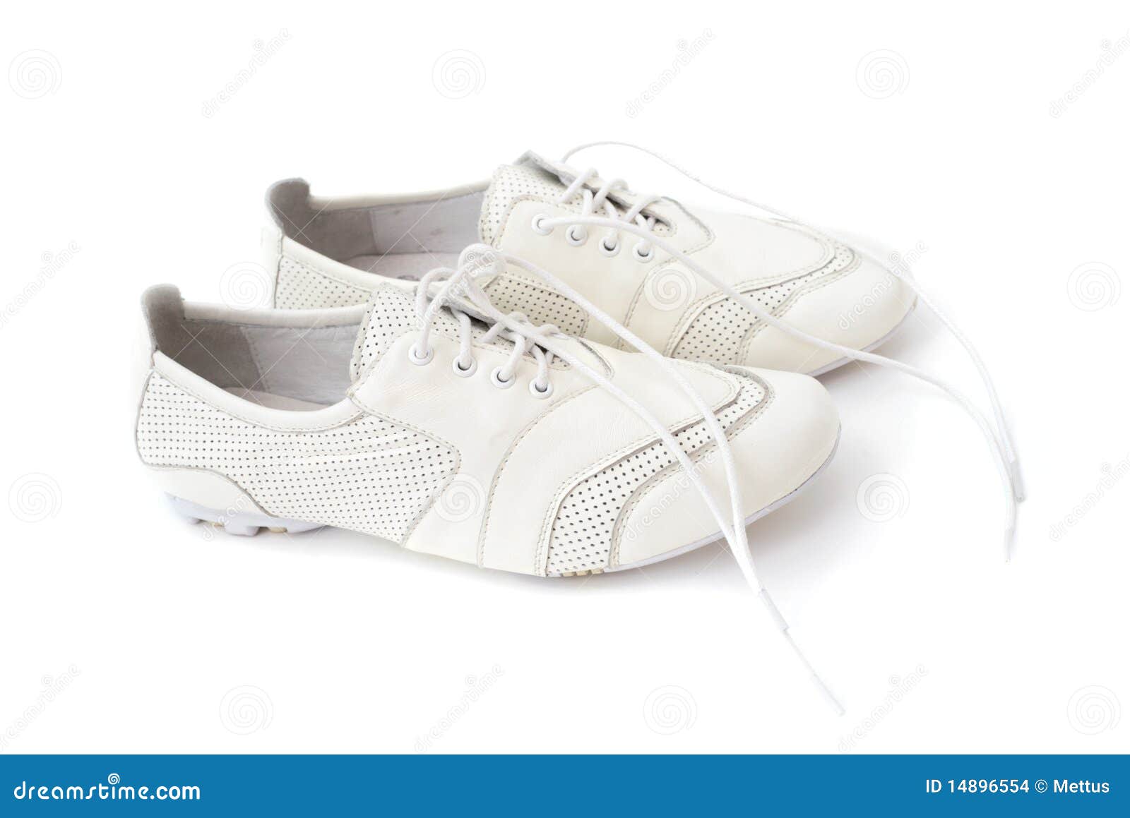 Pair of White Snickers Isolated Stock Photo - Image of trainer ...