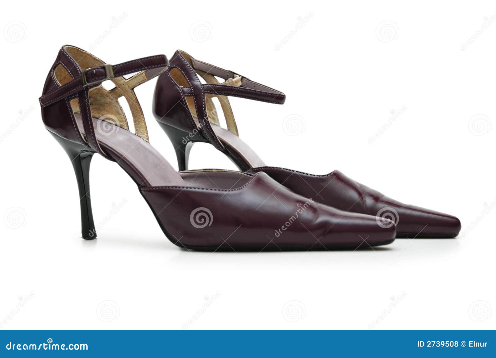 Pair of Woman Shoes Isolated Stock Photo - Image of close, sandal: 2739508