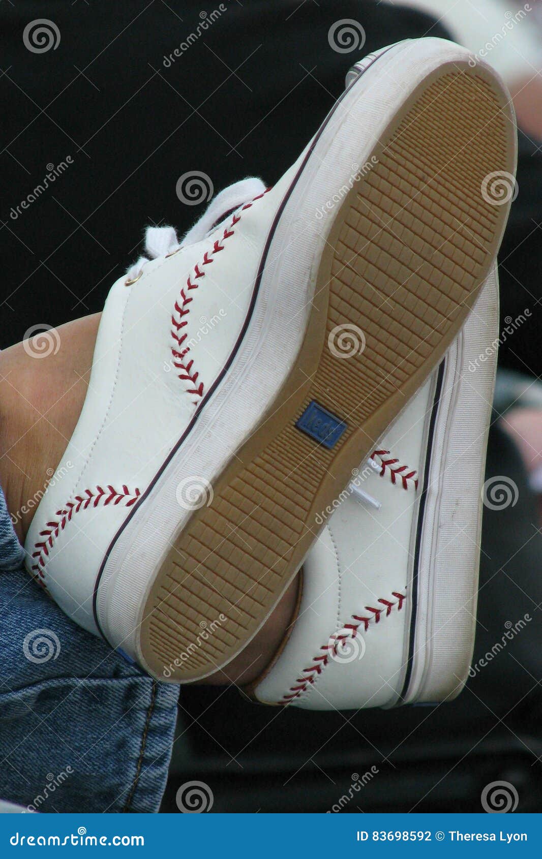 Pair Of Women`s Keds Baseball Shoes 