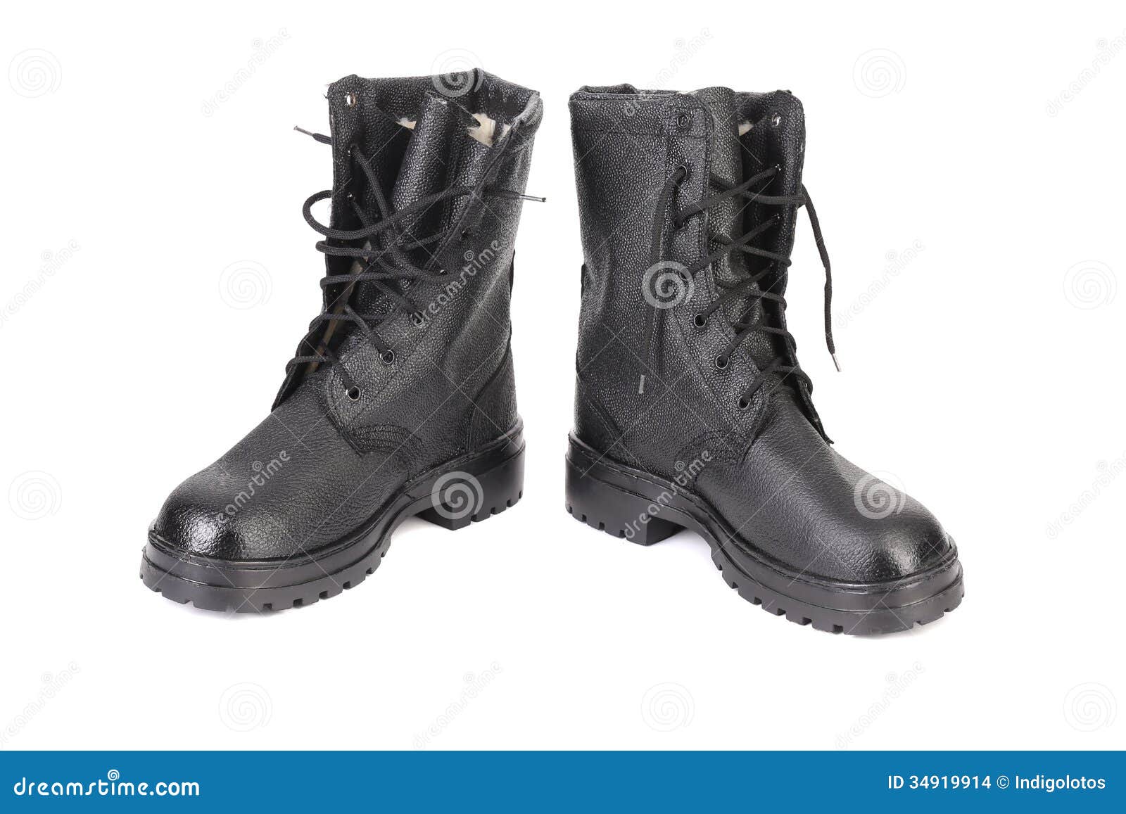 Pair of working boots. stock photo. Image of activity - 34919914