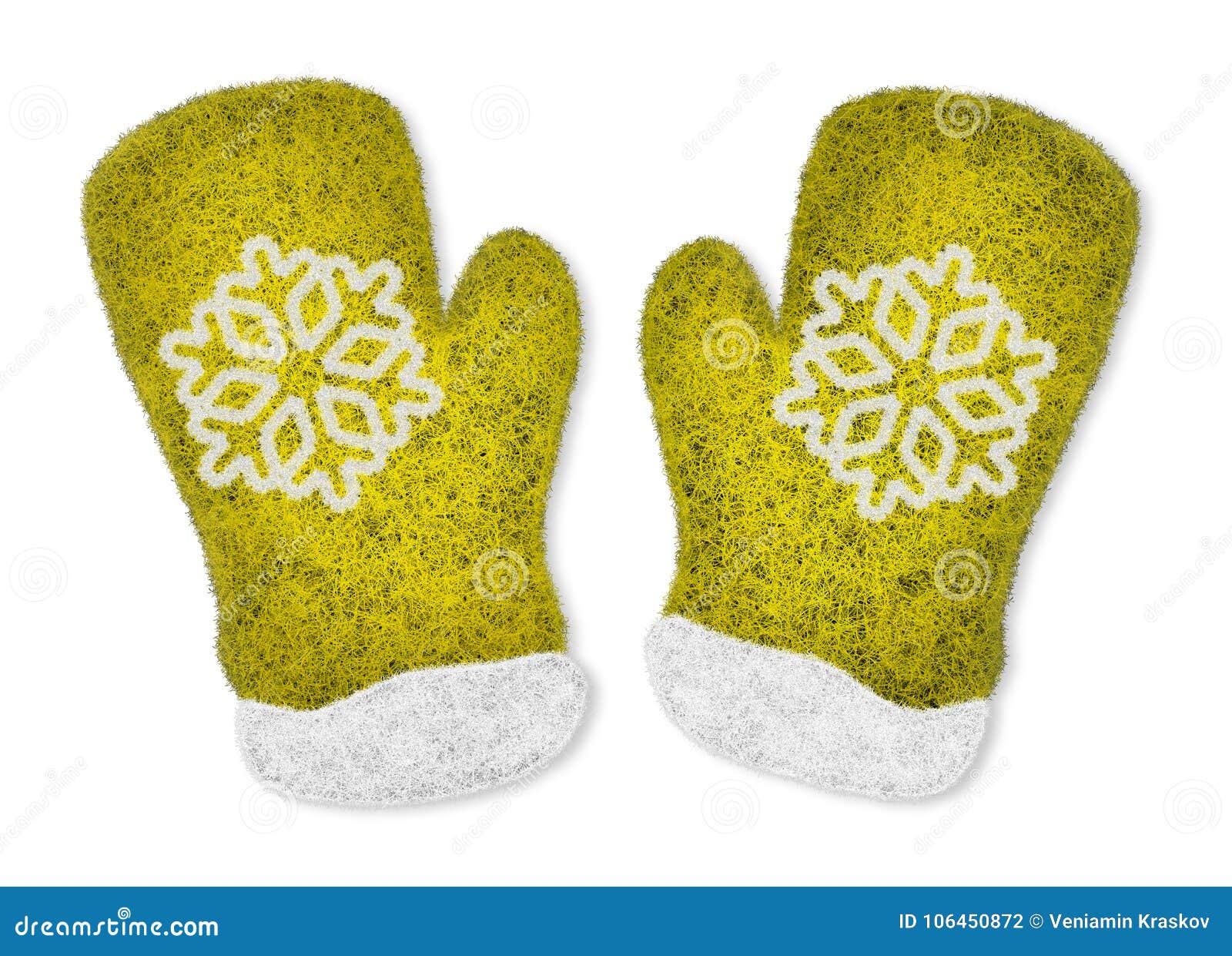 Pair of yellow mittens stock photo. Image of casual 106450872