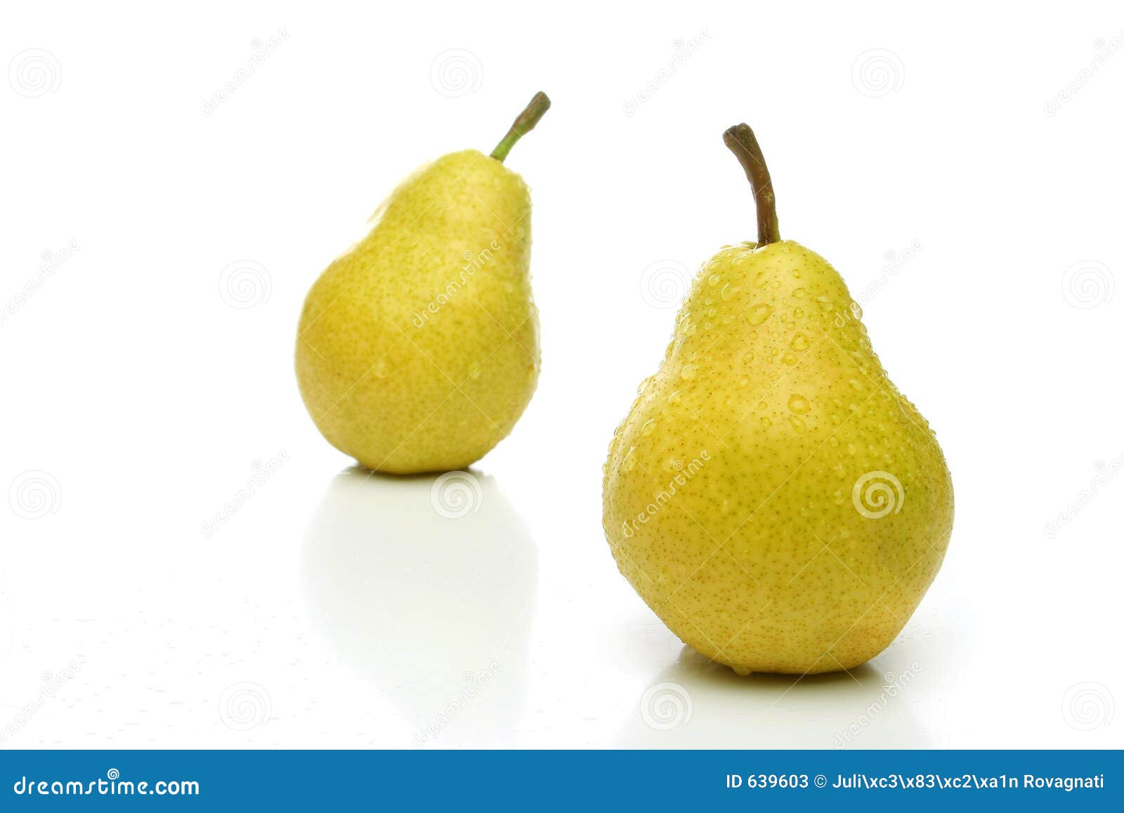 A pair of yellow pears stock image. Image of fruits, background 639603