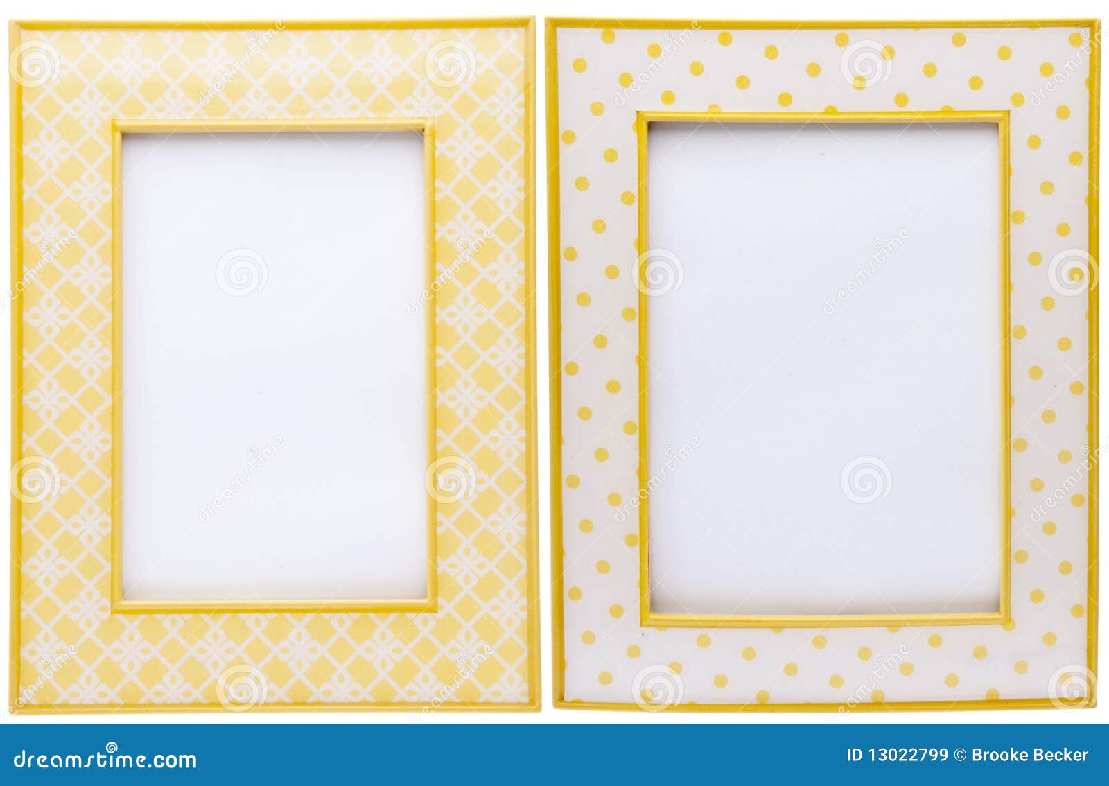 Pair of Yellow Picture Frames Stock Image Image of rectangle, stripe 13022799