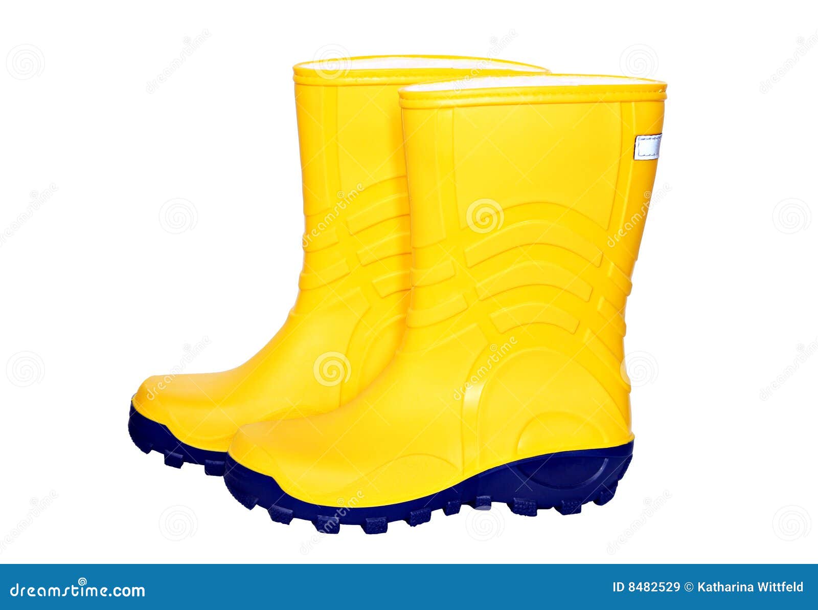 Pair of Yellow Rubber Boots Stock Image Image of dress, rainy 8482529