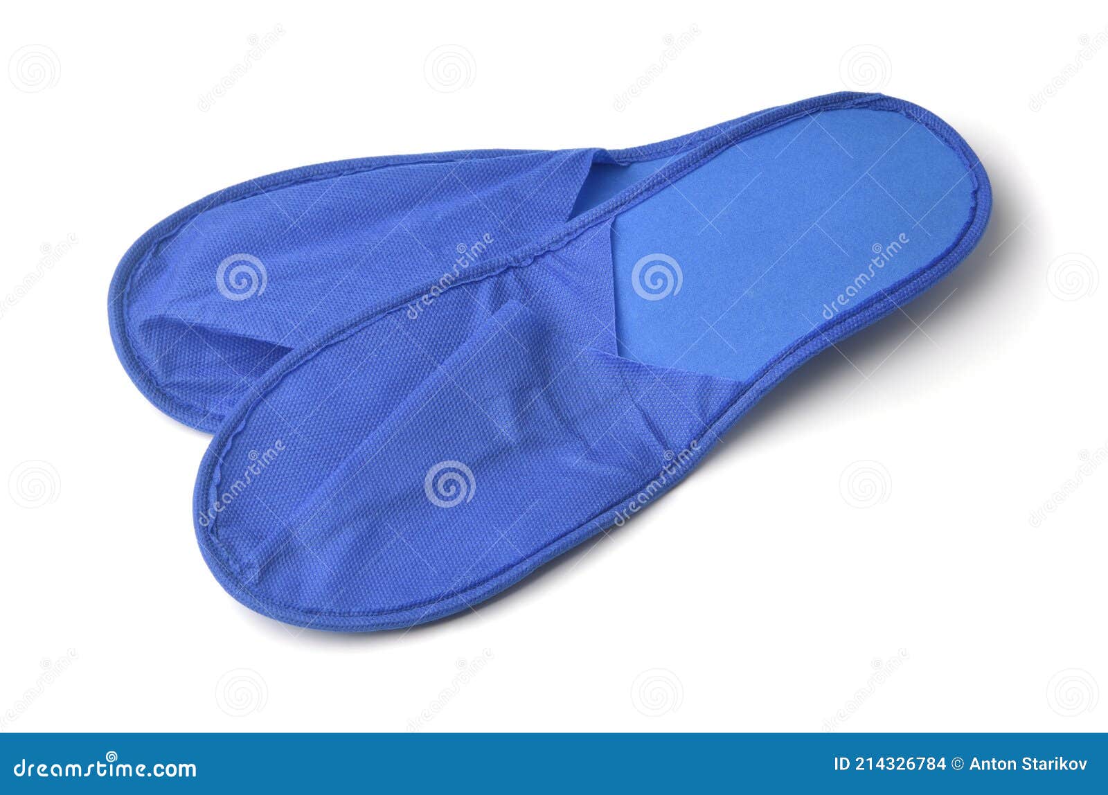 Paire De Chaussons Jetables Bleus Photo stock - Image du fermer, sain:  214326784