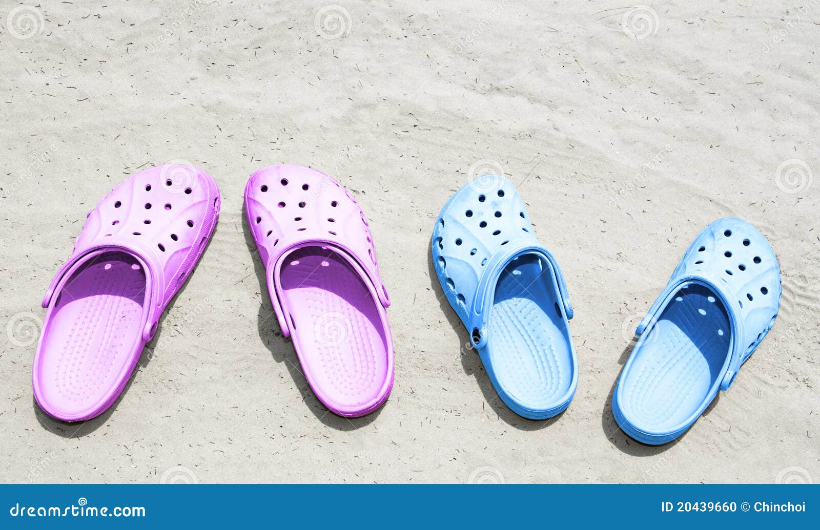 Pairs of Couple Sandals on the Beach Stock Photo Image of slipper