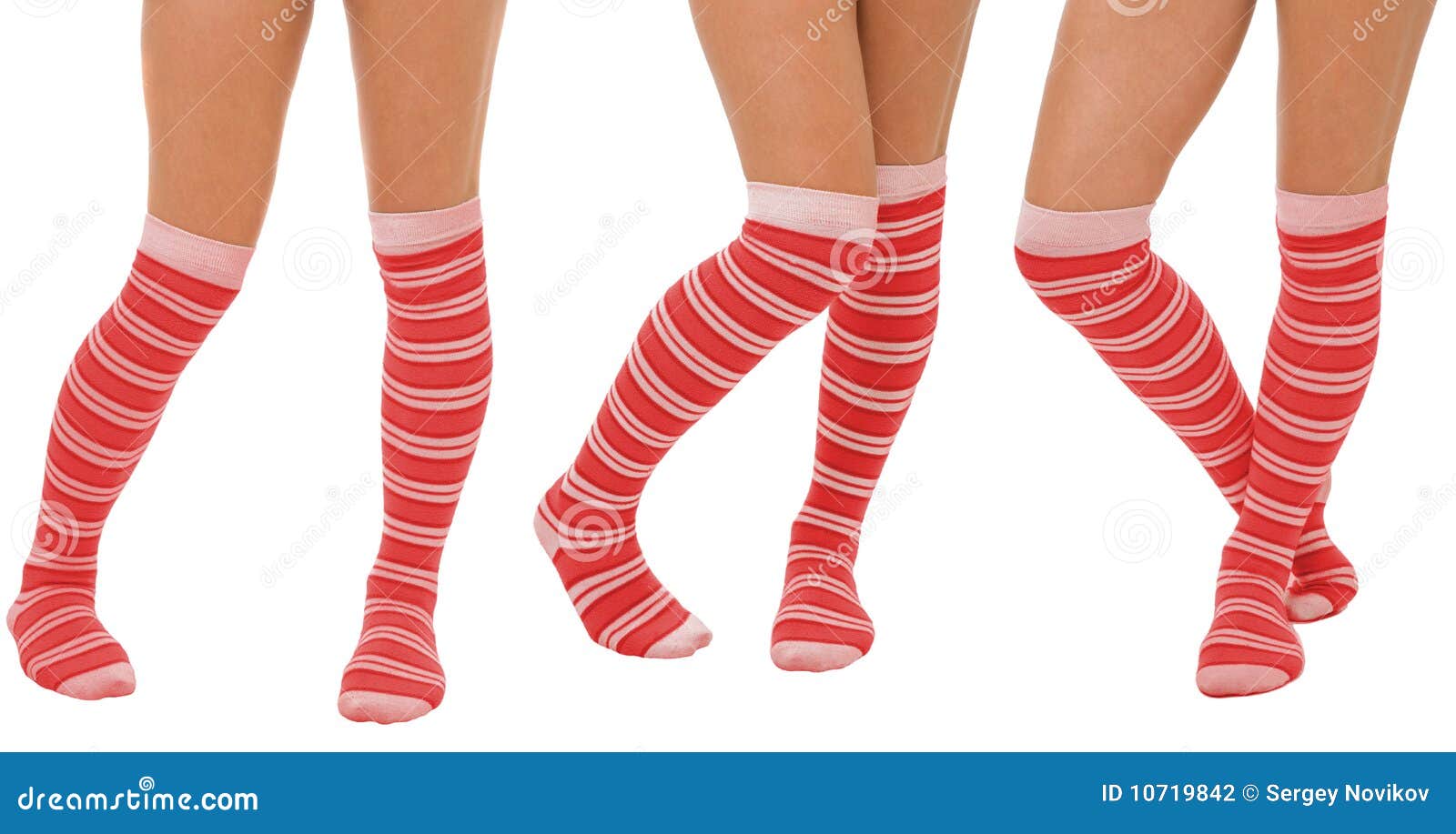 Pairs of Women Legs in Red Socks Stock Photo Image of background