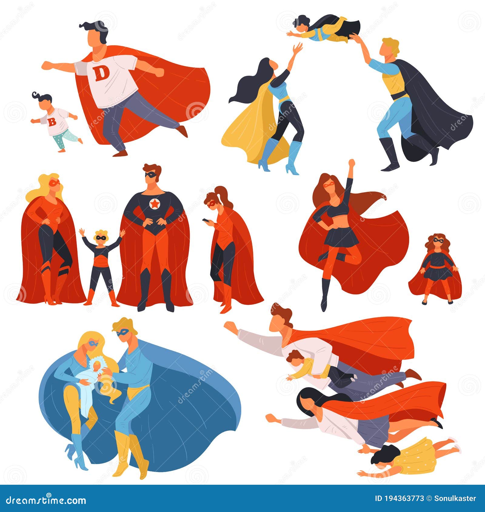 Super-herói Usando Seus Poderes Para Salvar Mulheres E Crianças