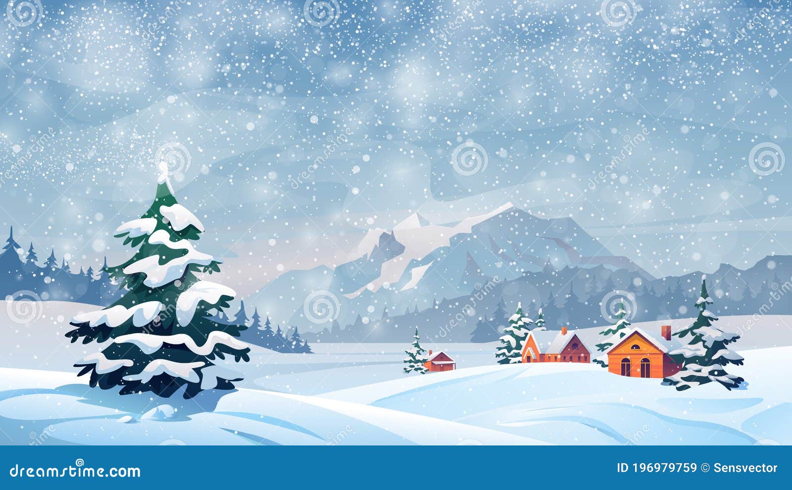 Paisaje De Nieve En Invierno, Casas, Copos De Nieve Cayendo Ilustración del Vector - Ilustración de casa, azul: 196979759 Paisaje De Nieve En Invierno, Casas, Copos De Nieve Cayendo Ilustración del Vector - Ilustración de casa, azul: 196979759