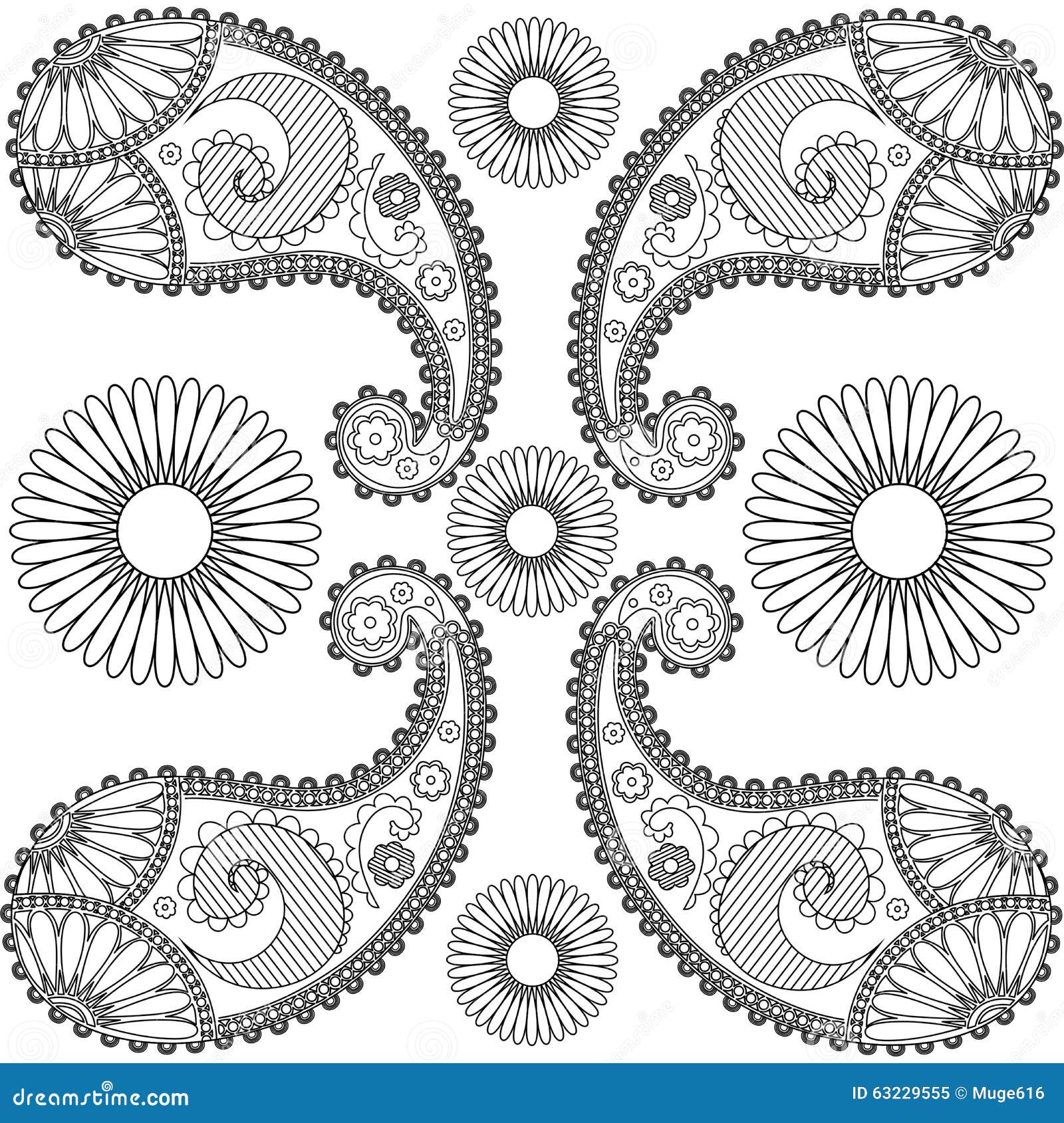 mandala black and white coloring pages - photo #27