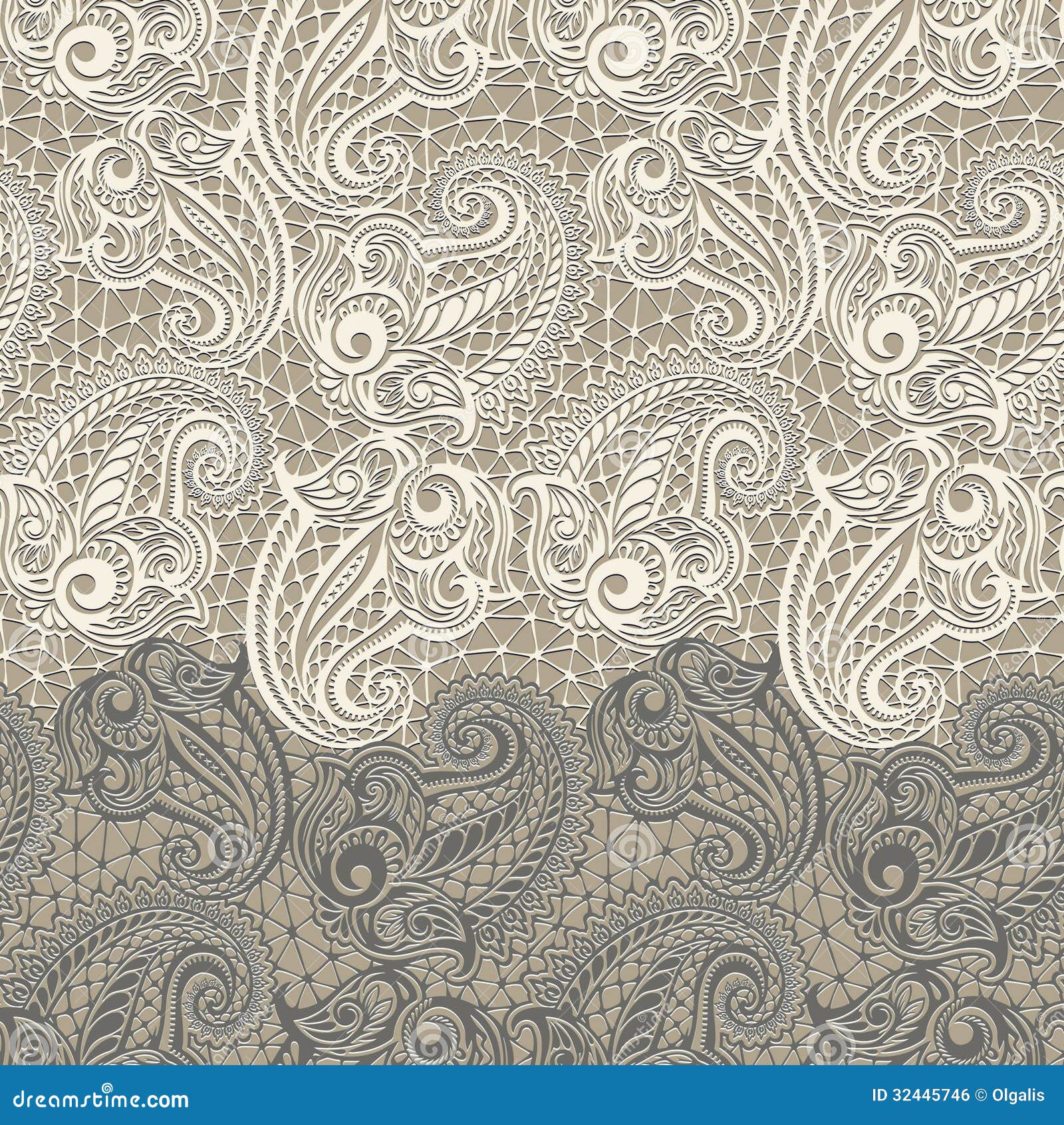 paisley seamless lace pattern