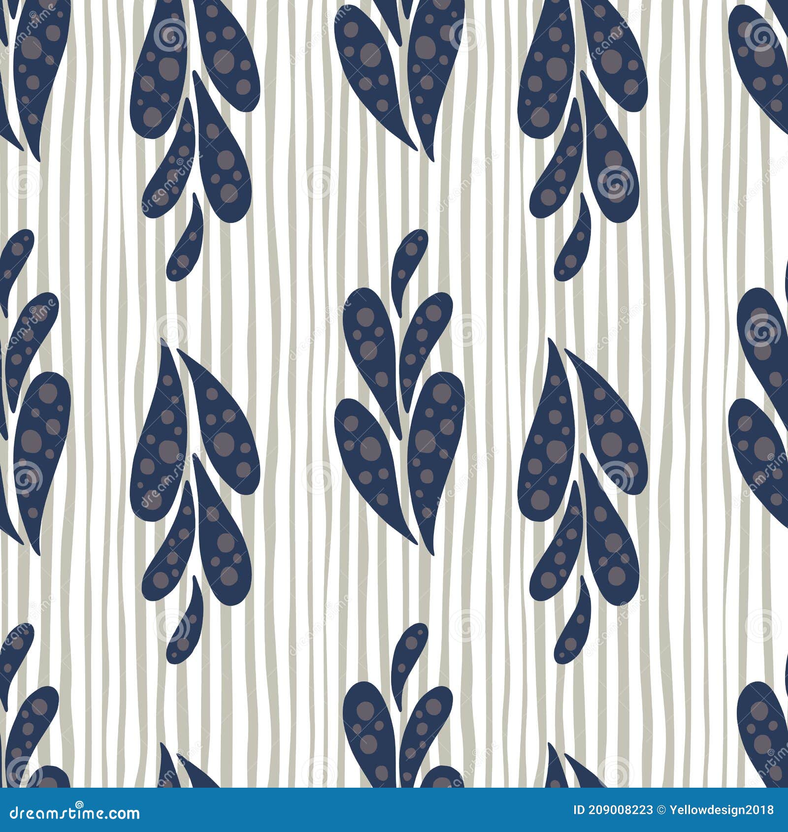 paisley seamless pattern with abstract doodle navy blue oriantal cucumber s. striped background