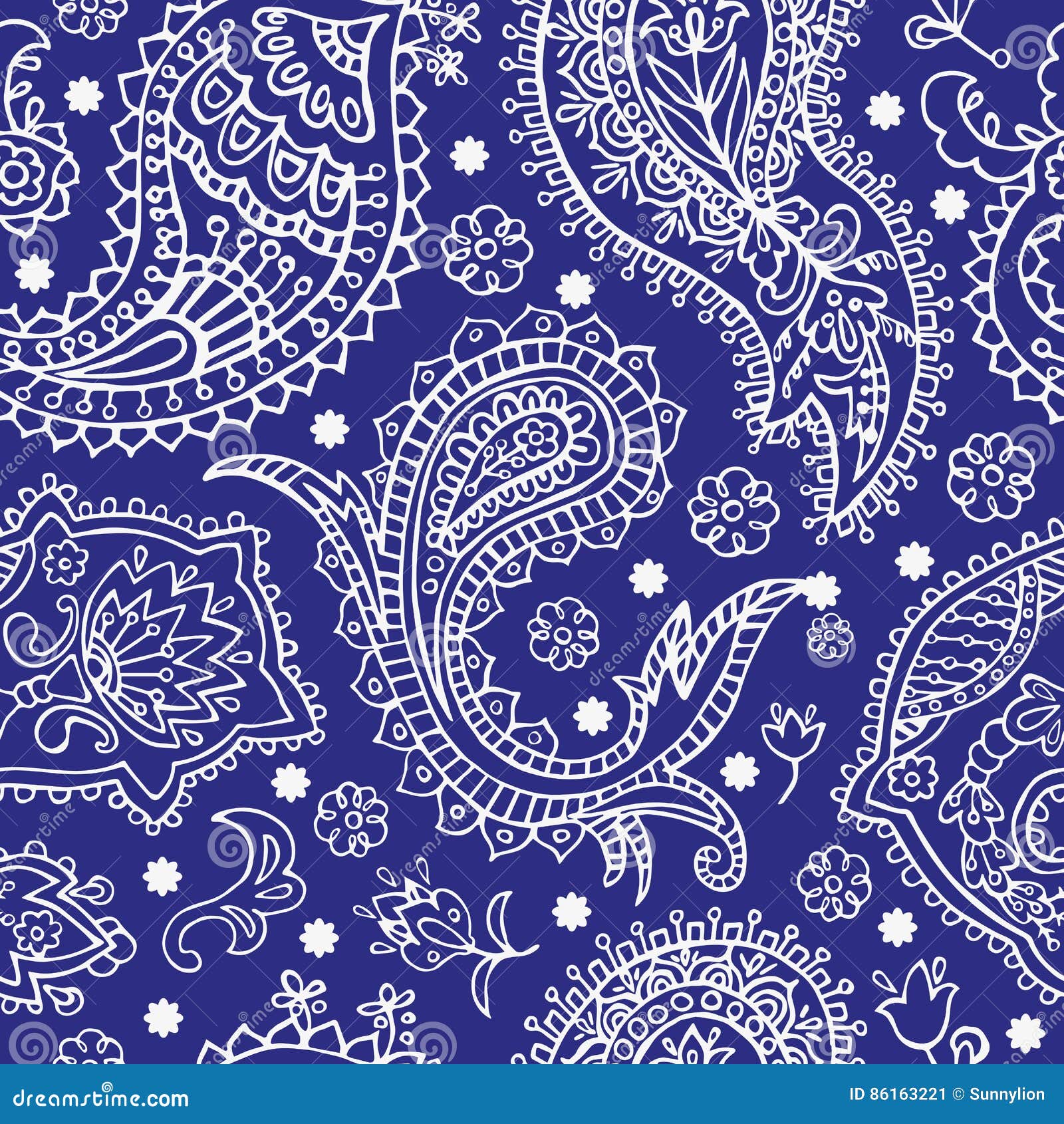 paisley seamless pattern. abstract indian background