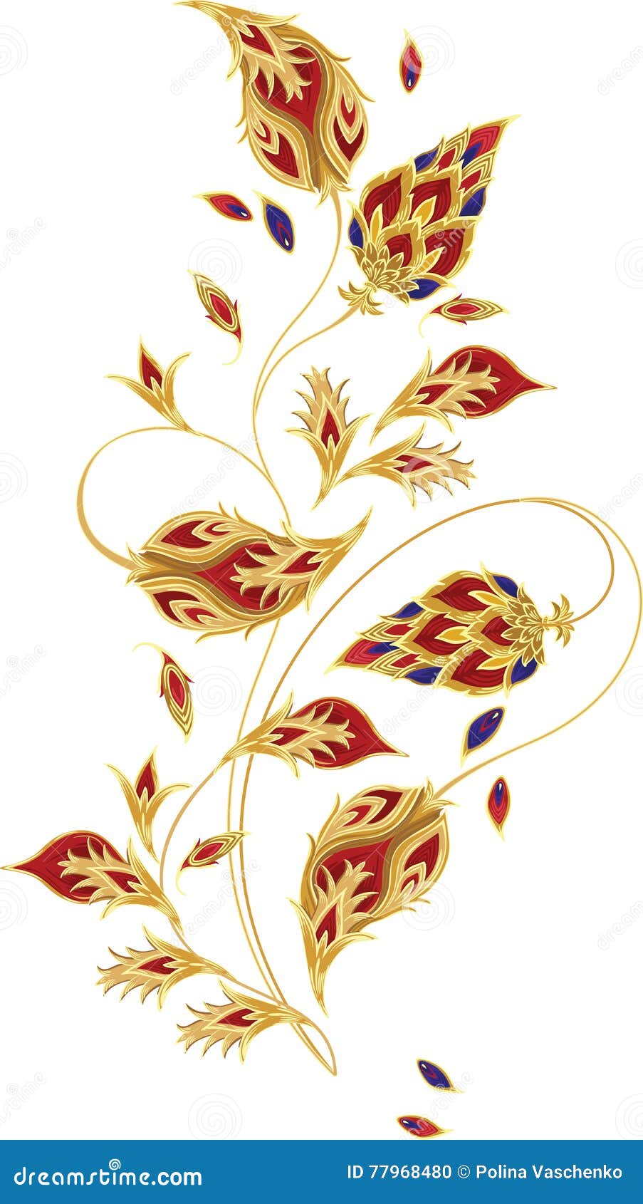 Download Paisley Vector Elements For Silk Shawl Stock Vector ...