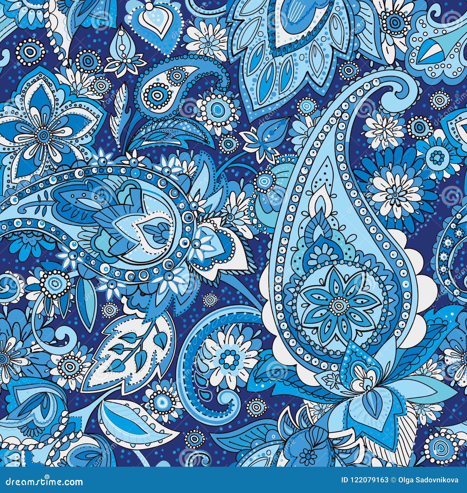 Paisley. Vintage Pattern in Paisley Style, Based on the Traditions of