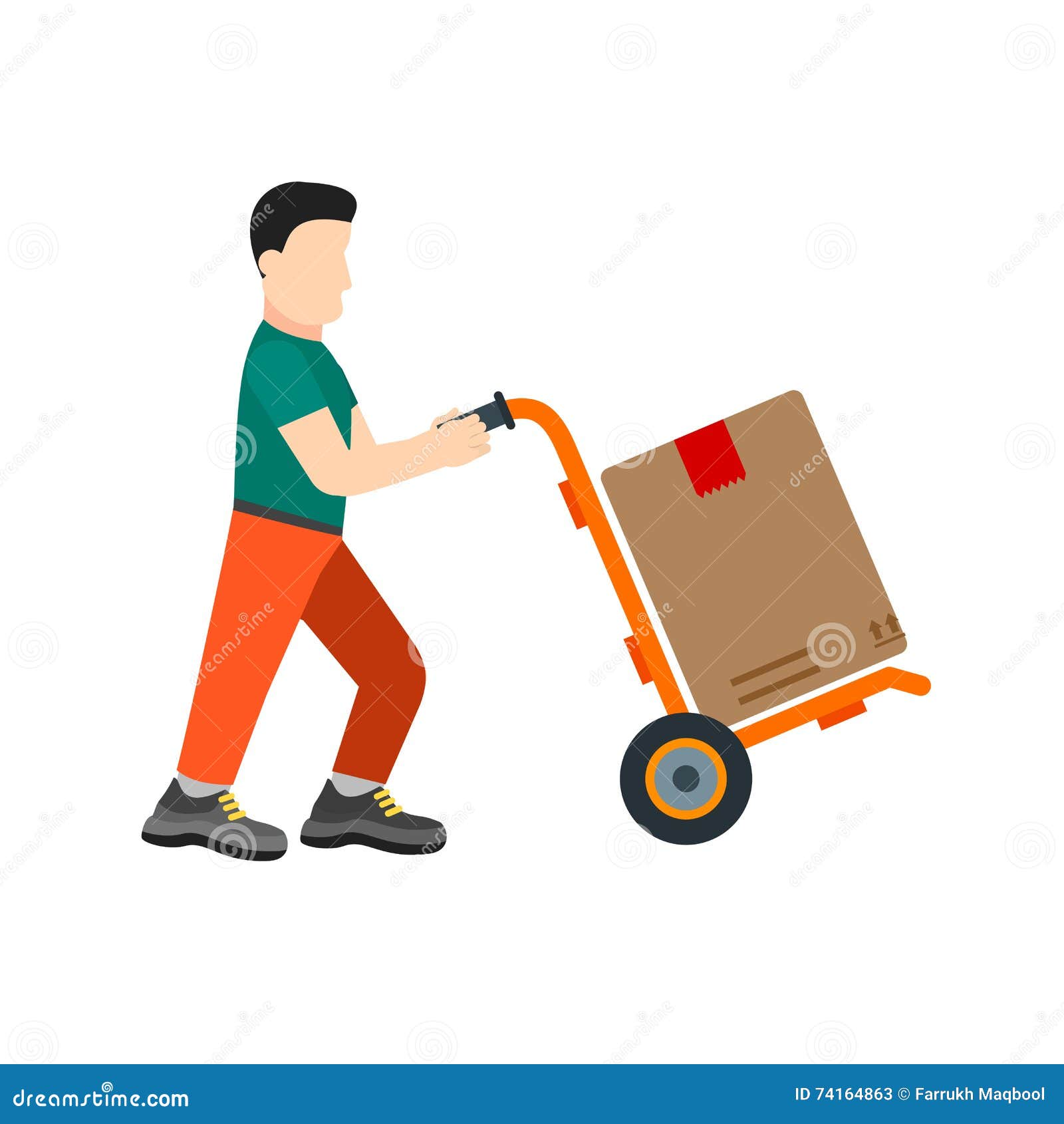 Paket geliefert vektor abbildung. Illustration von verschiffen 74164863