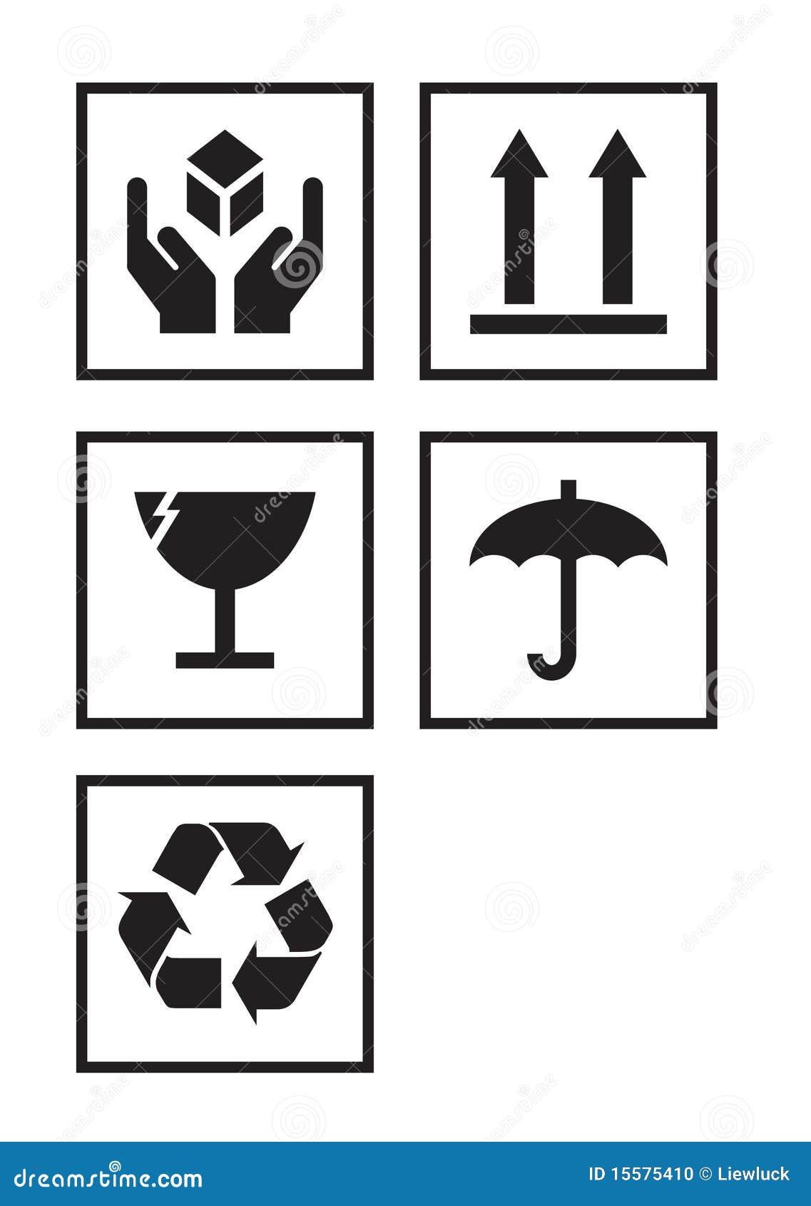 Paket-Symbole vektor abbildung. Illustration von pfosten - 15575410