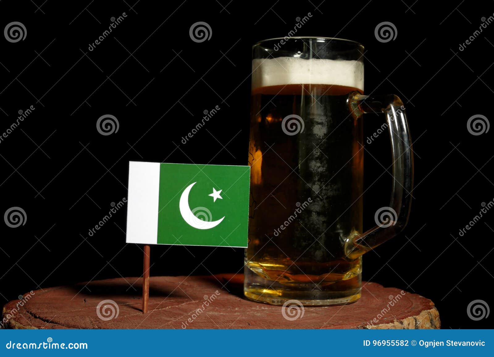 Pakistan Flag with Beer Mug on Black Stock Photo Image of alcohol, dark 96955582