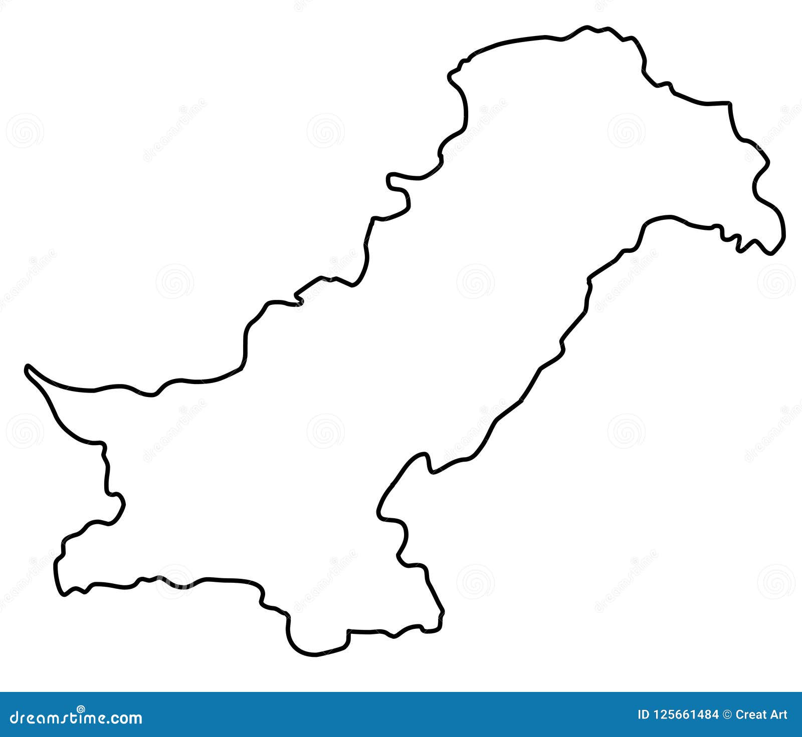 Pakistan Map Sketch