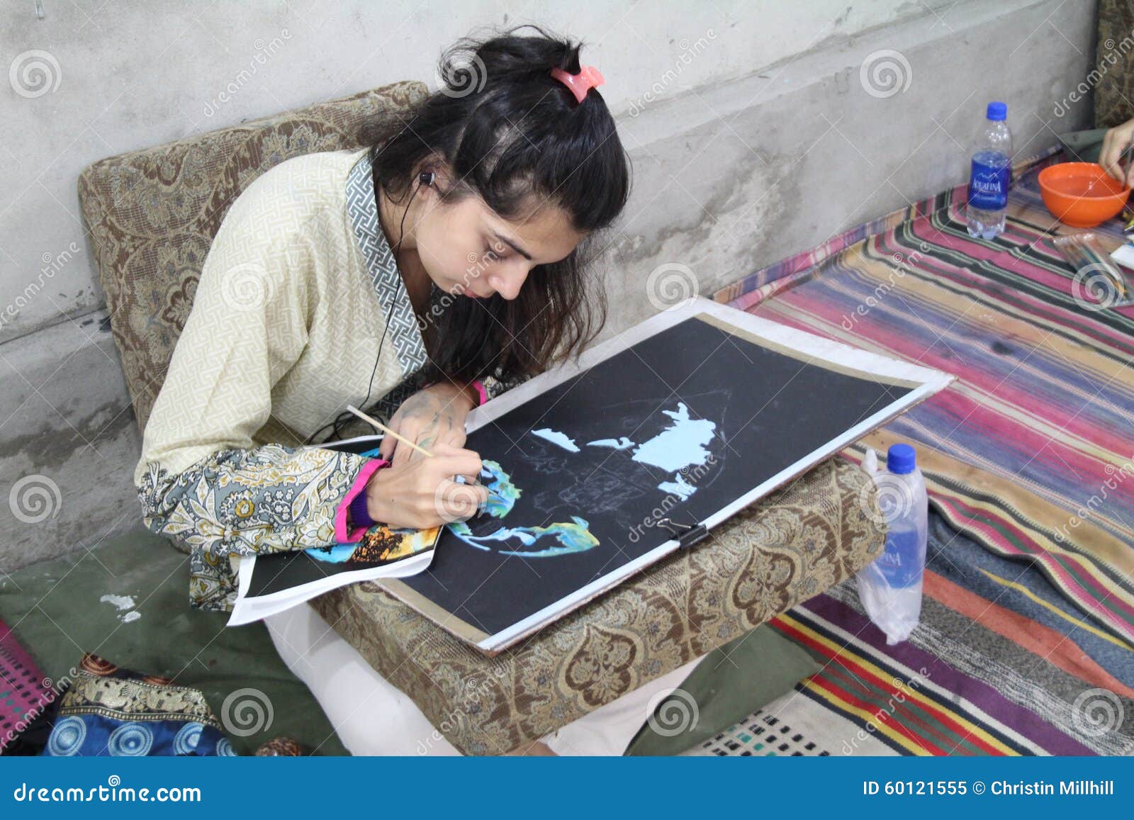 Pakistani Art Students editorial image. Image of crafts - 60121555