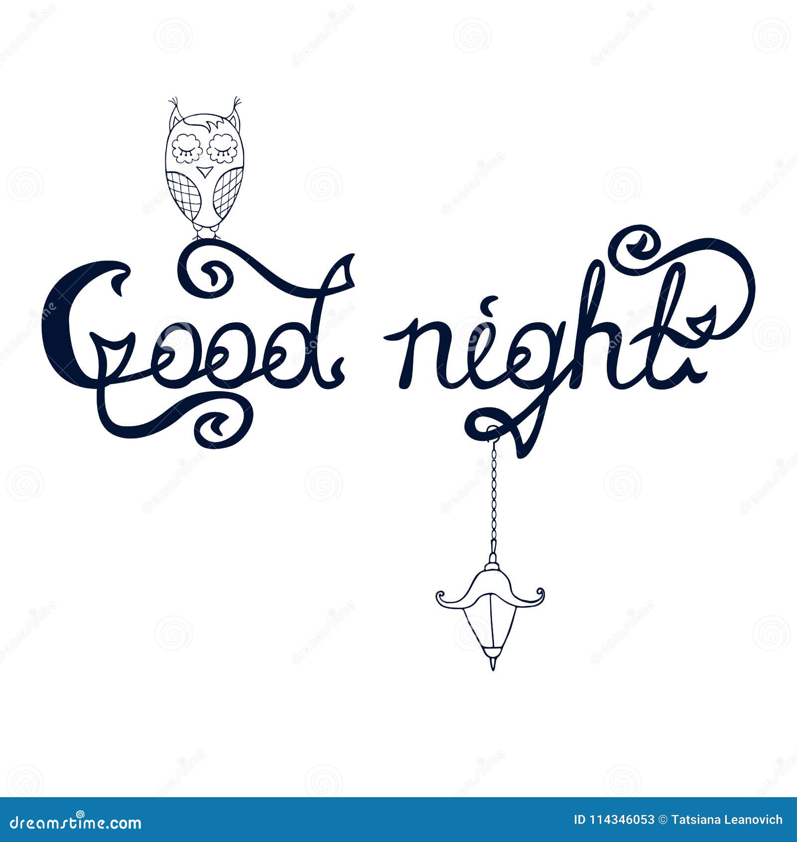 Palabra De Las Buenas Noches Escrita En Estilo De La Caligrafía Ilustración  del Vector - Ilustración de noche, bueno: 114346053