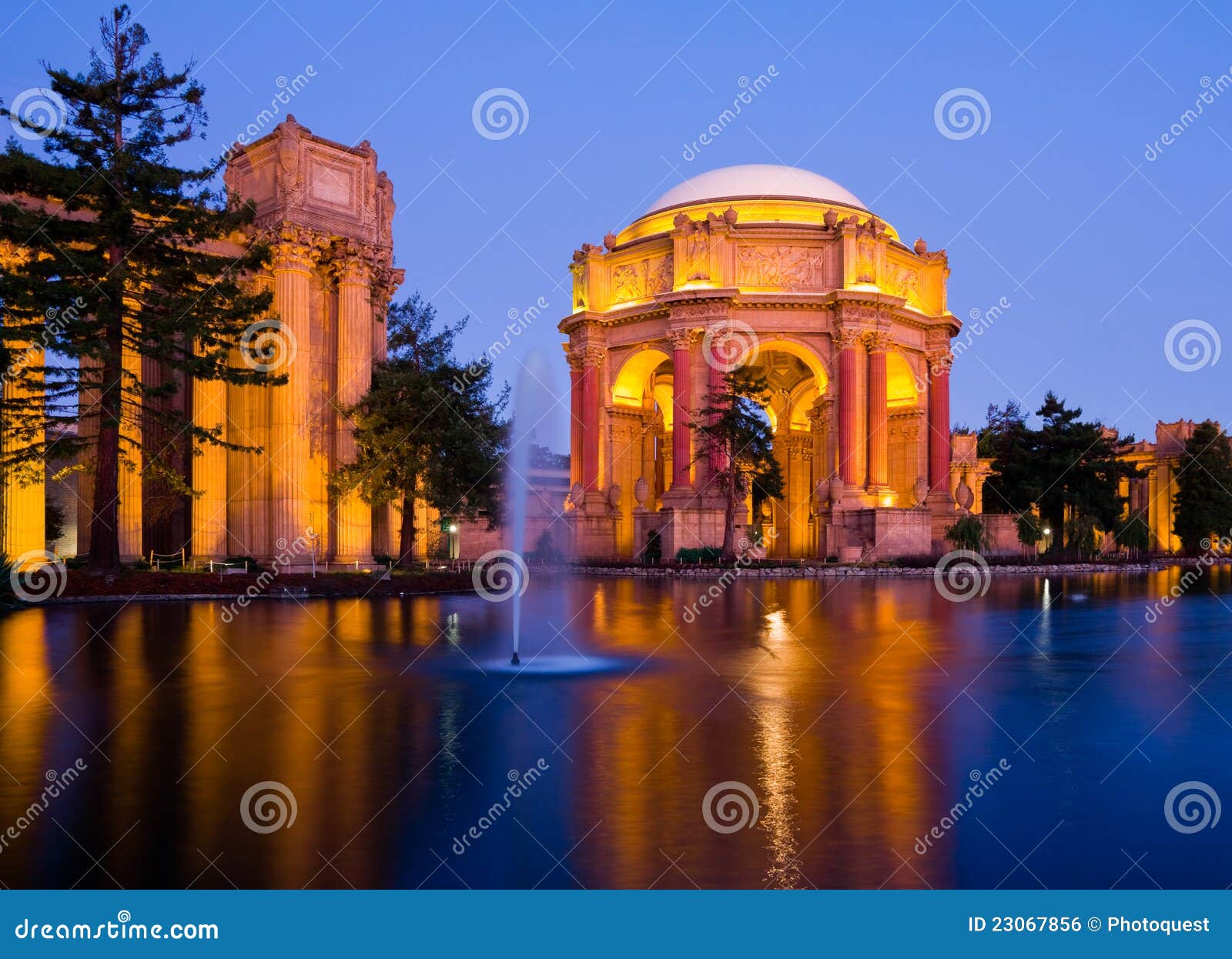 Palace of fine Arts stock photo. Image of fine, evening 23067856