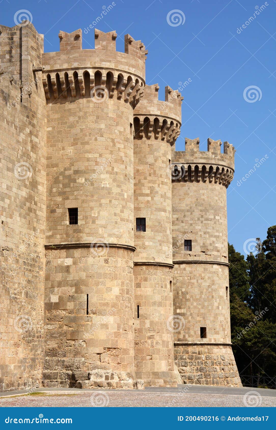 Palace of the Grand Master of the Knights of Rhodes in Greece