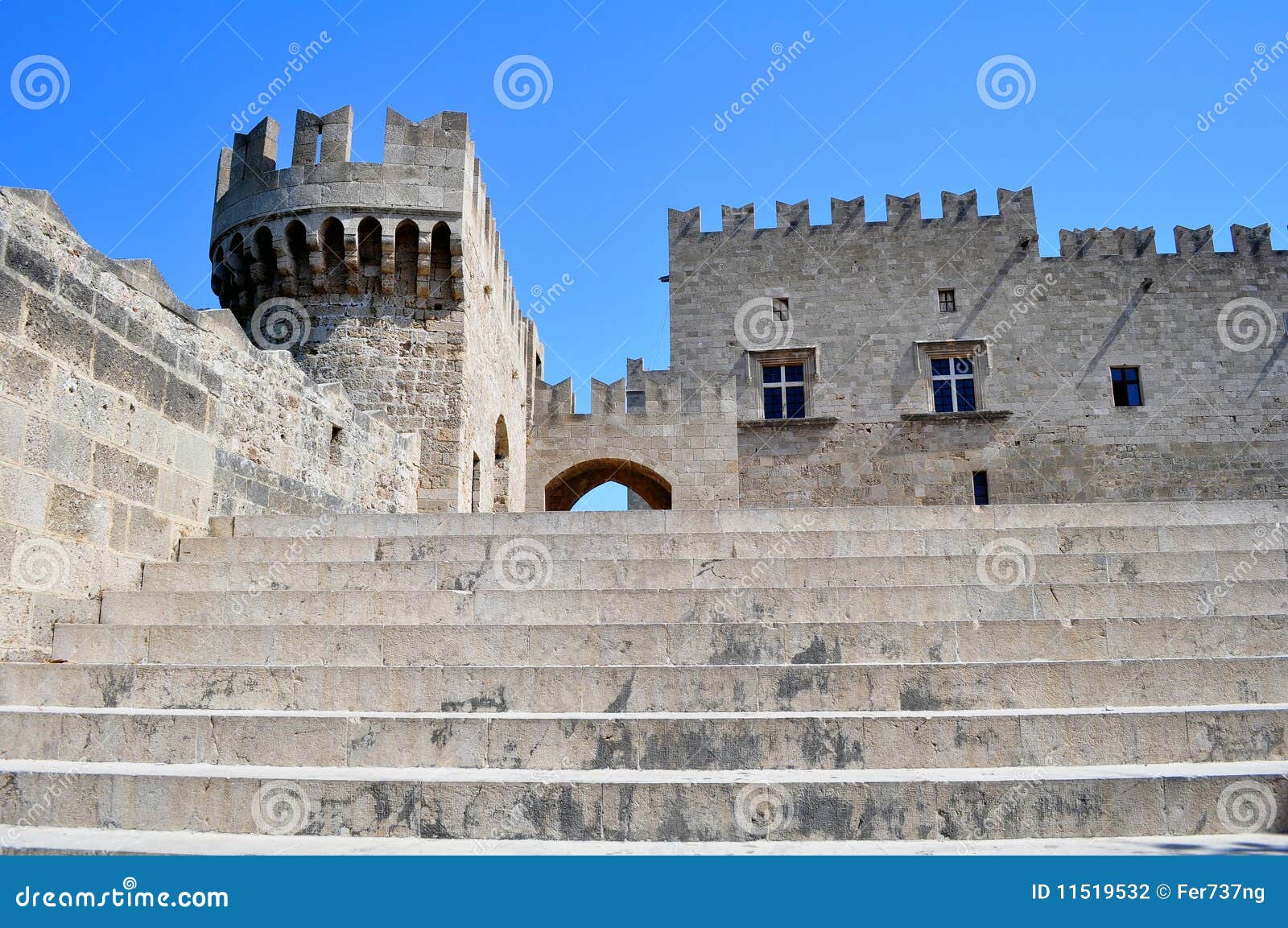 Palace of Grand Masters, Rhodes, Greece. Stock Photo - Image of knight,  travel: 11519532