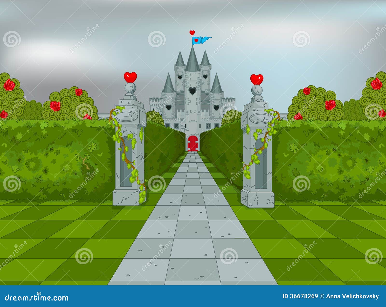 Palace Of Queen Of Hearts Stock Vector Illustration Of Magic Palace Of Queen Of Hearts Stock Vector Illustration Of Magic
