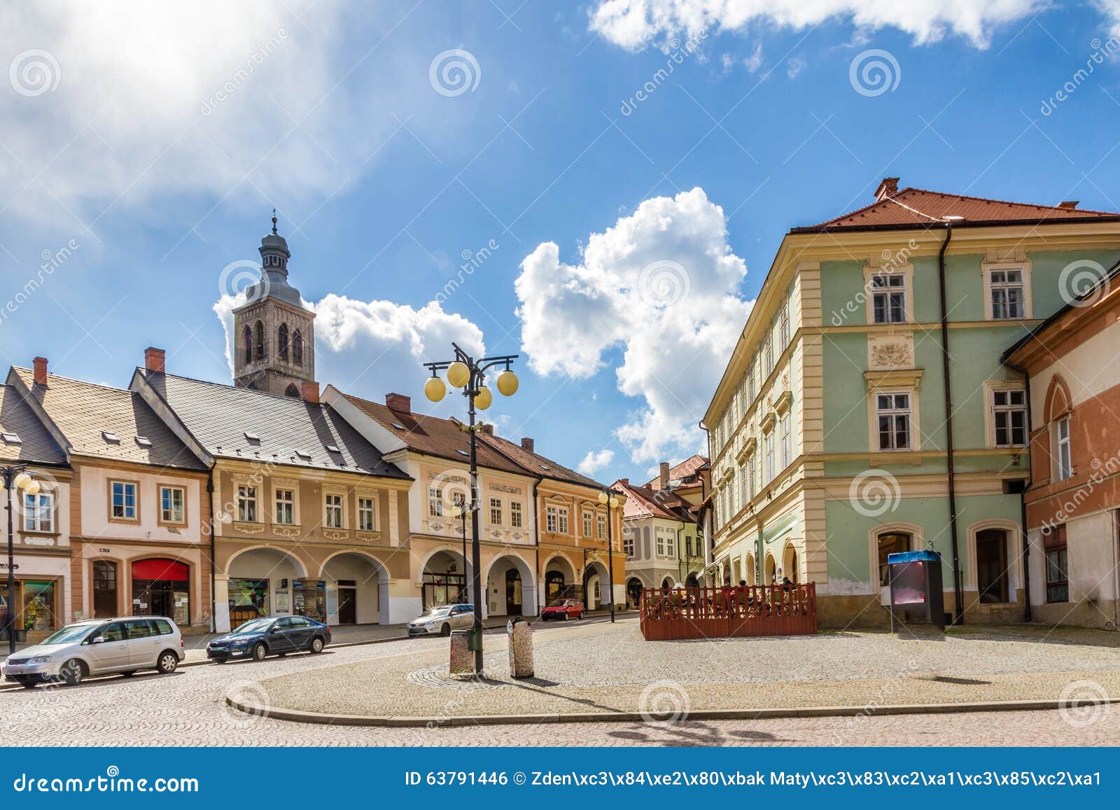 palacky square with old buildings-kutna hora