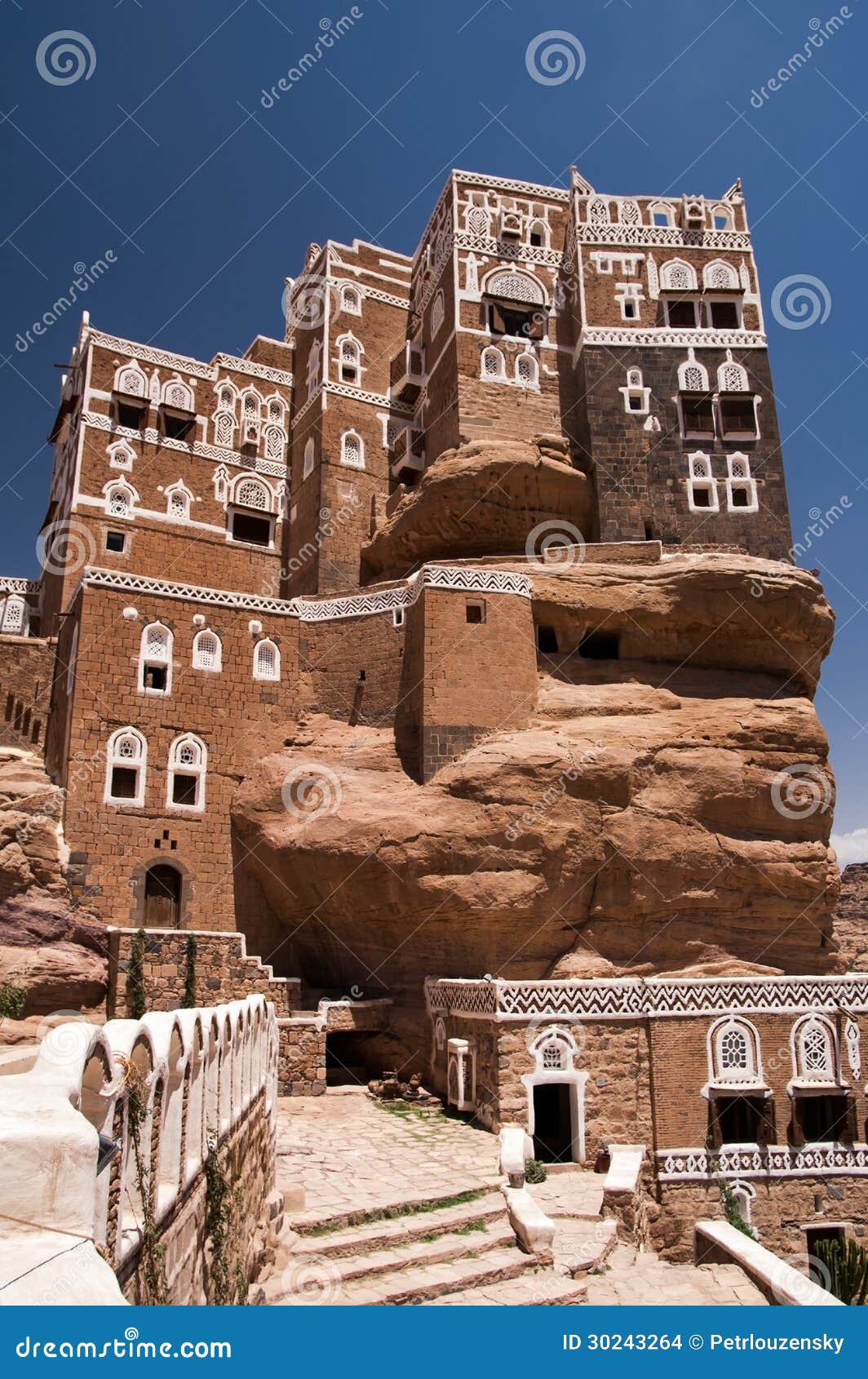 Palais d'été chez Wadi Dhar au Yémen. Palais d'été d'imam Yahya chez Wadi Dhar, Yémen