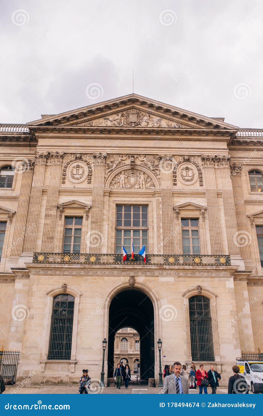 The Palais Du Louvre in Paris, France Entrance Editorial Stock Image ...