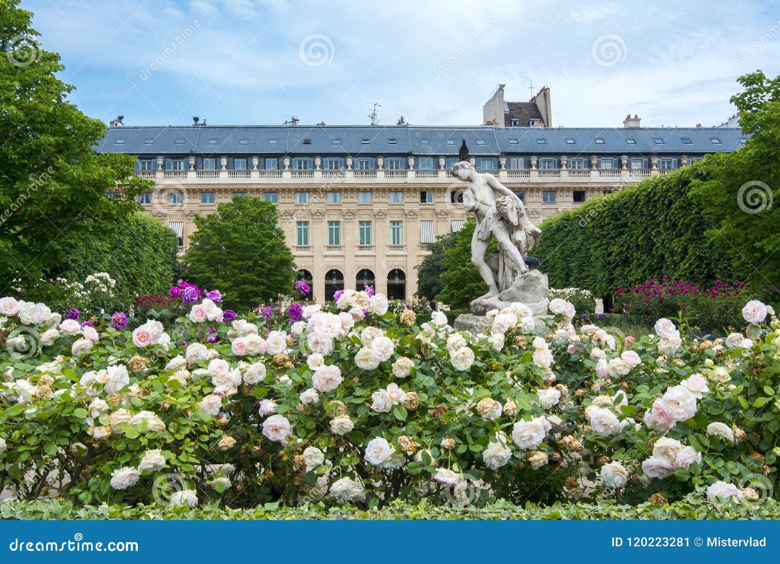 Palais Royal Garden In Center Of Paris France Stock Image Image