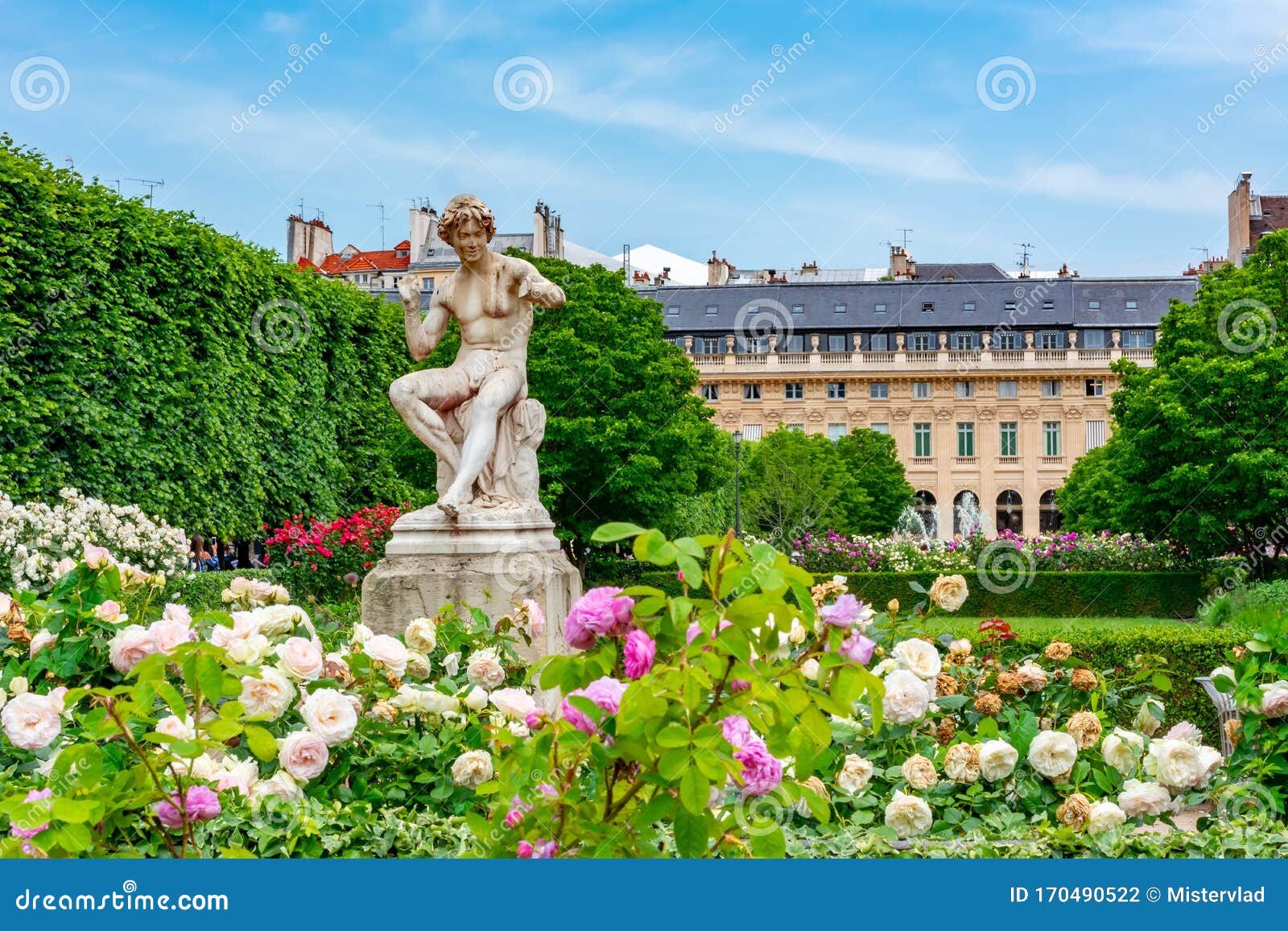 Palais Royal Garden In Center Of Paris France Stock Photo Image