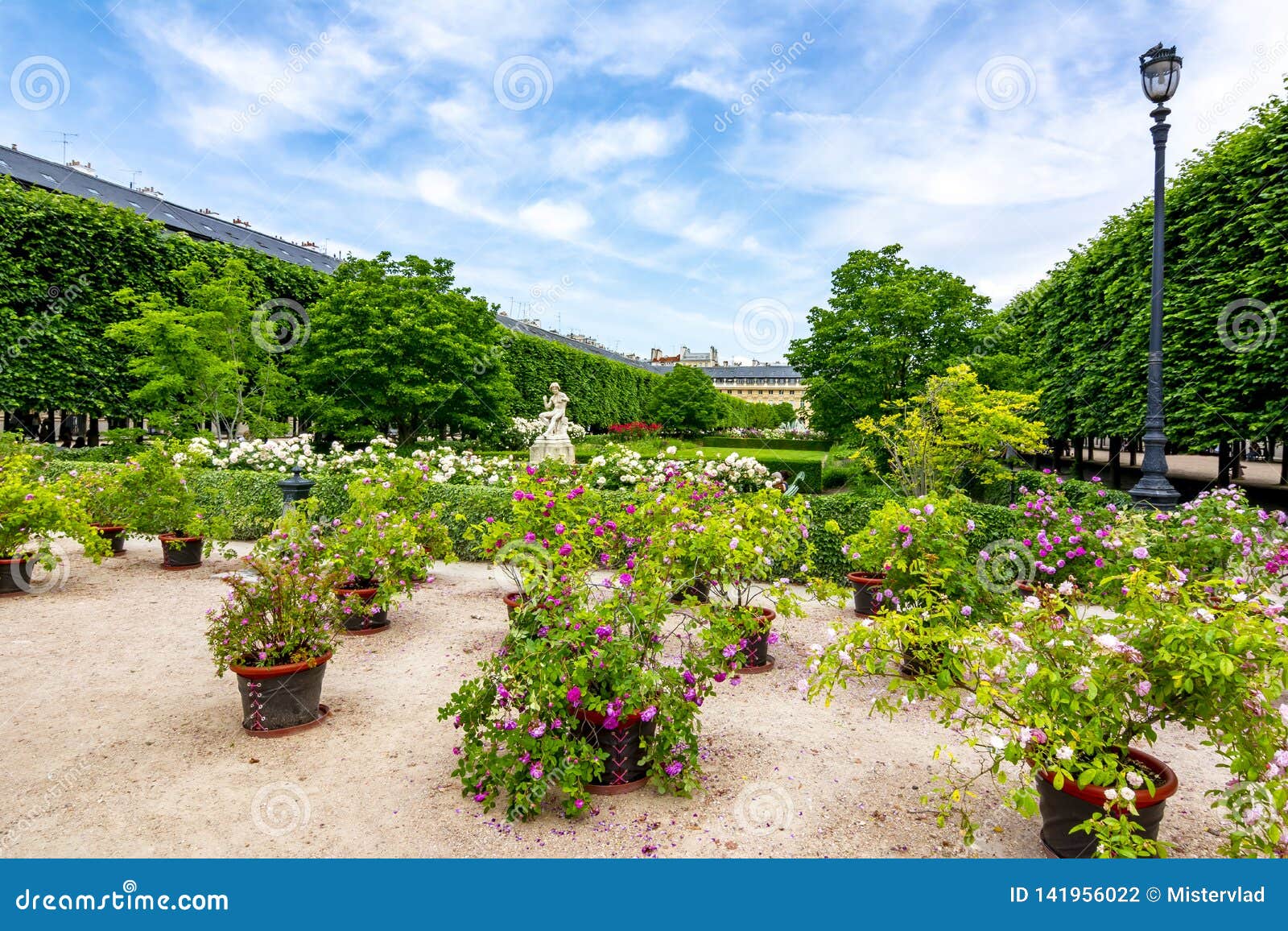 Palais Royal Garden In Center Of Paris France Stock Photo Image