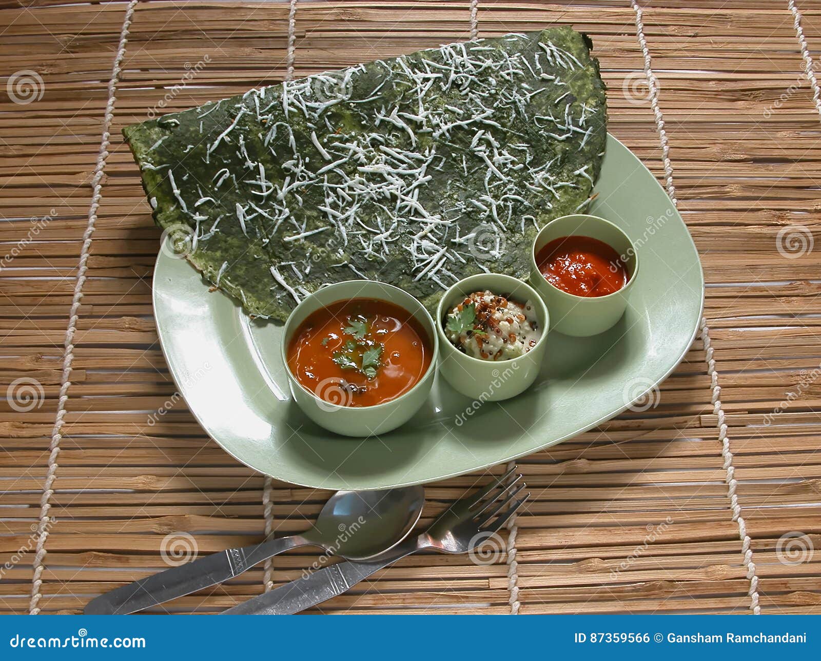 Palak cheese dosa stock photo. Image of dosa, cheese 87359566
