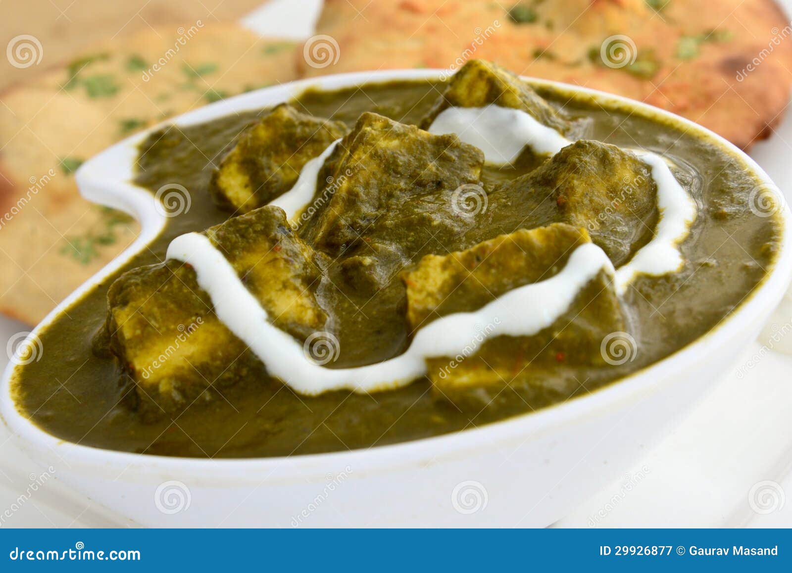 Palak Paneer Or Spinach And Cottage Cheese Curry,mortar With Spices On