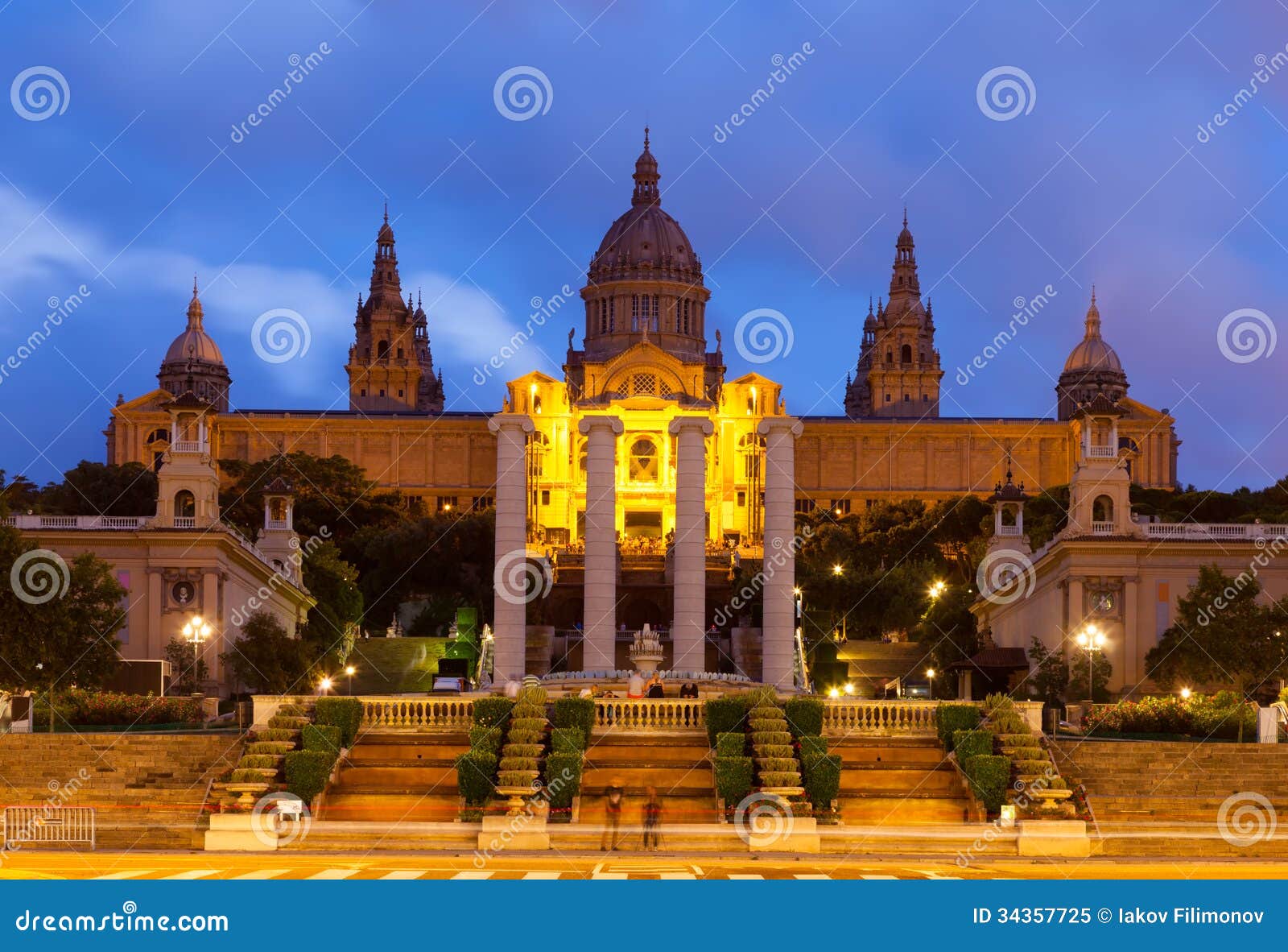 Palau Nacional De Montjuic In Barcelona, Spain Stock Image 