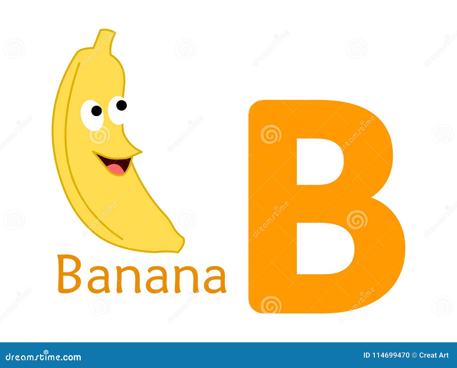 B é para banana para colorir