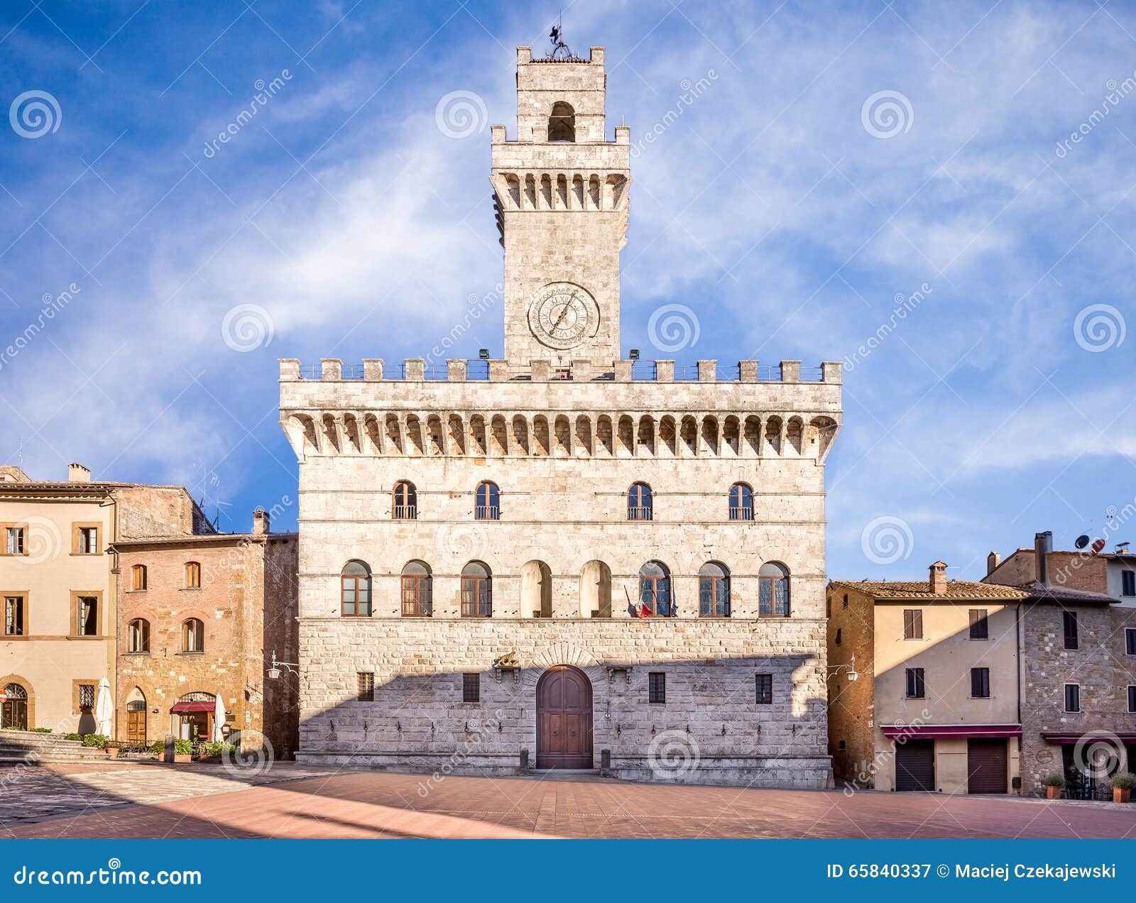 palazzo comunale (town hall) in montepulciano