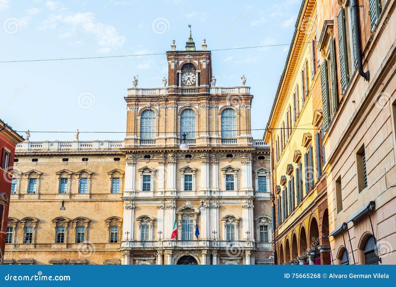 palazzo ducale in piazza roma of modena. italy.