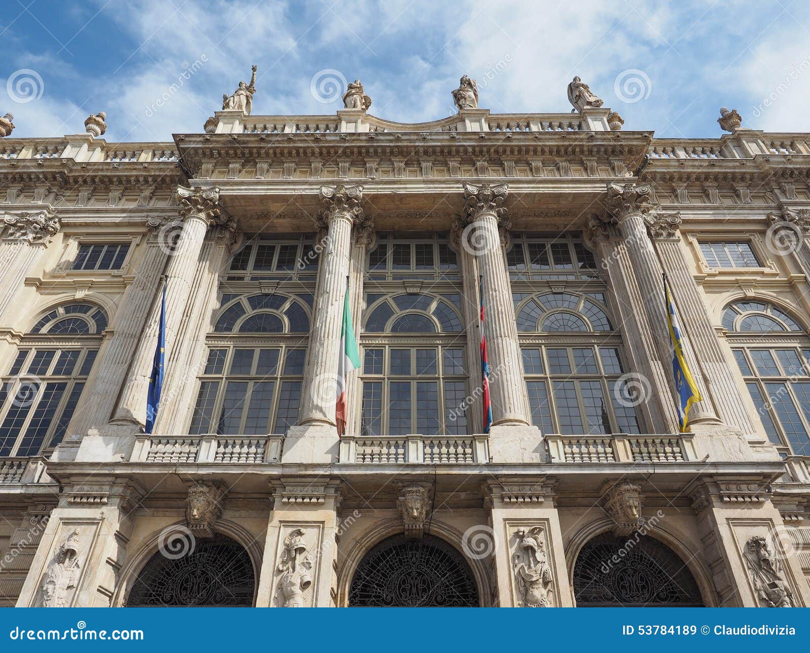 Palazzo Madama Turin. Palazzo Madama kunglig slott i piazza Castello Turin Italien