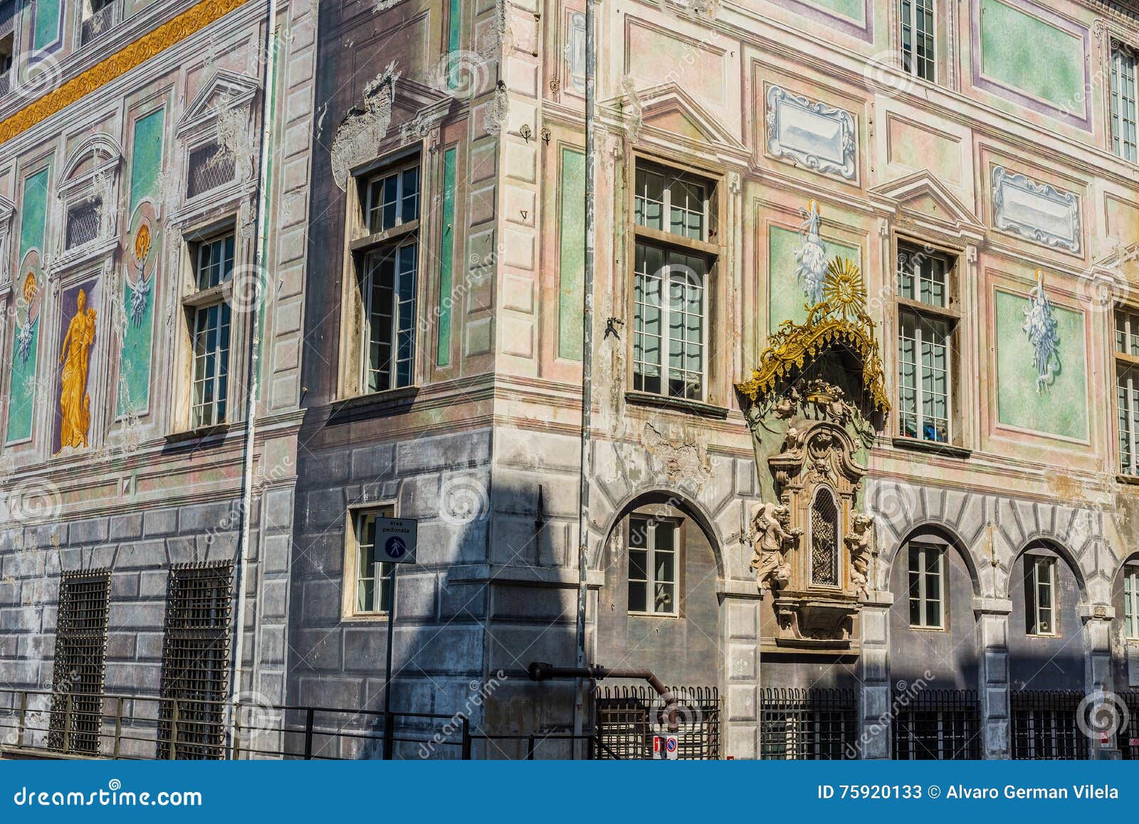 palazzo san giorgio of genova. liguria, italy.