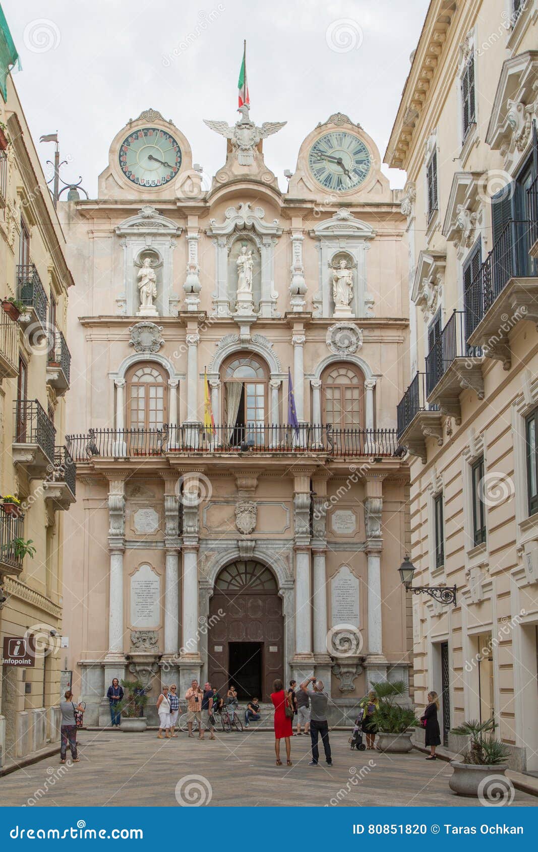 Palazzo Senatorio in Trapani Editorial Image - Image of building, street:  80851820