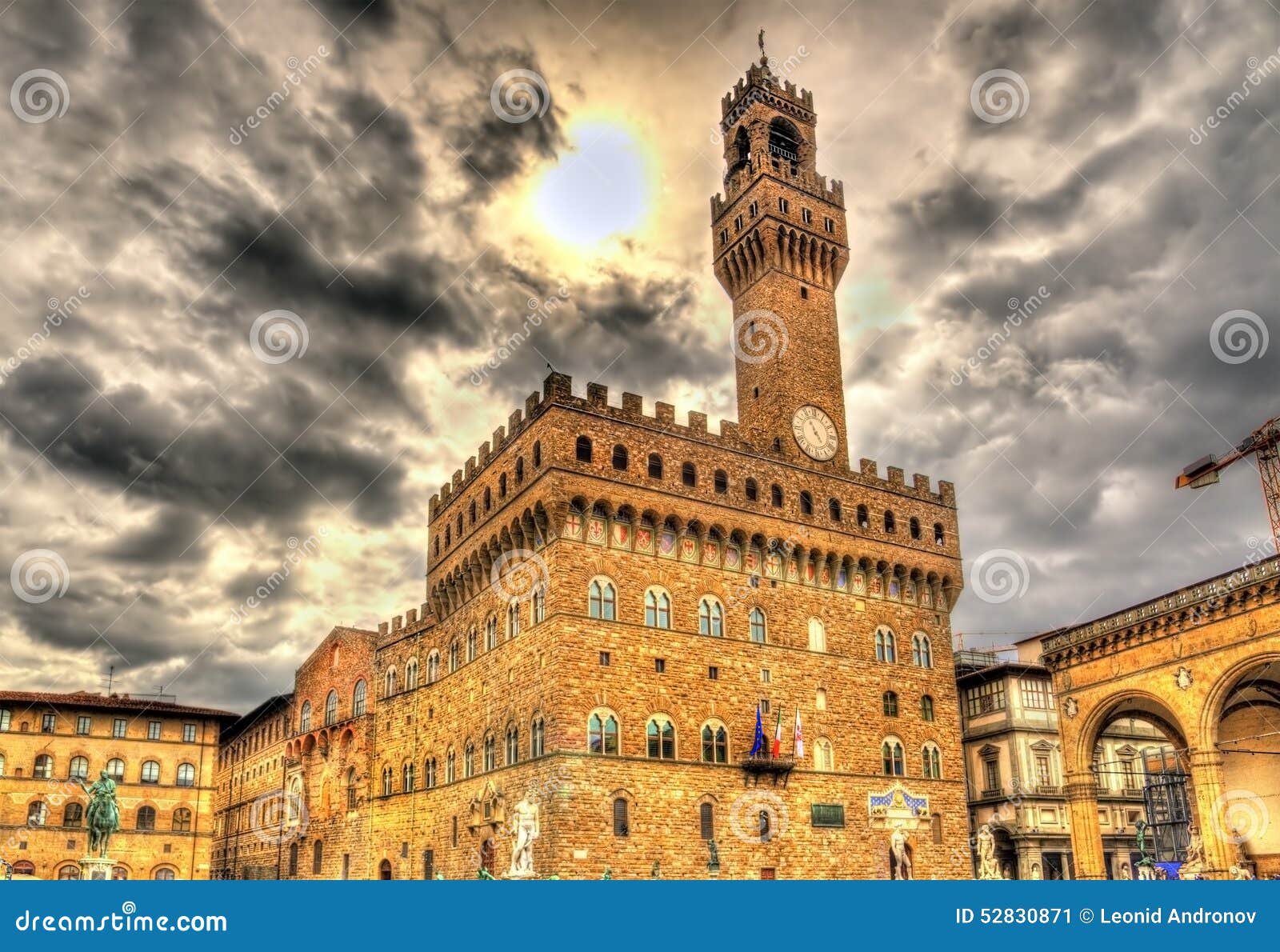 Palazzo Vecchio, the City Hall of Florence Stock Image Image of piazza, historic 52830871