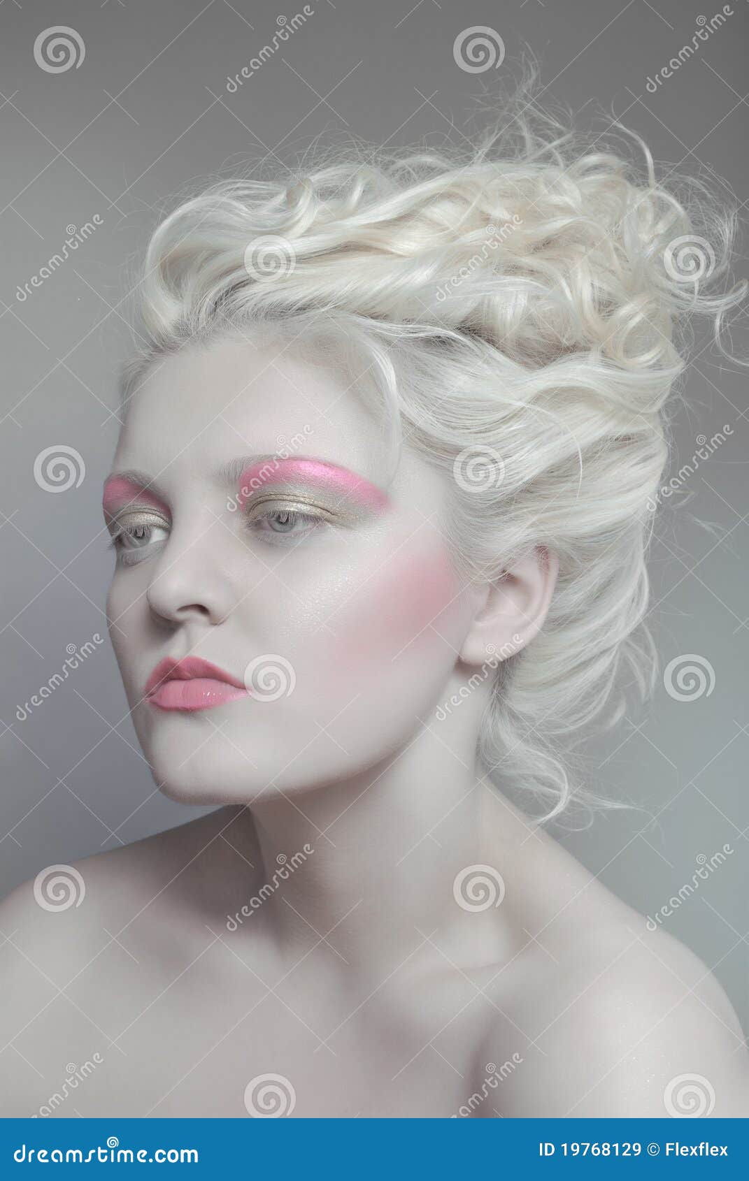 Pale Beauty Portrait Of Blond Woman Stock Image - Image 