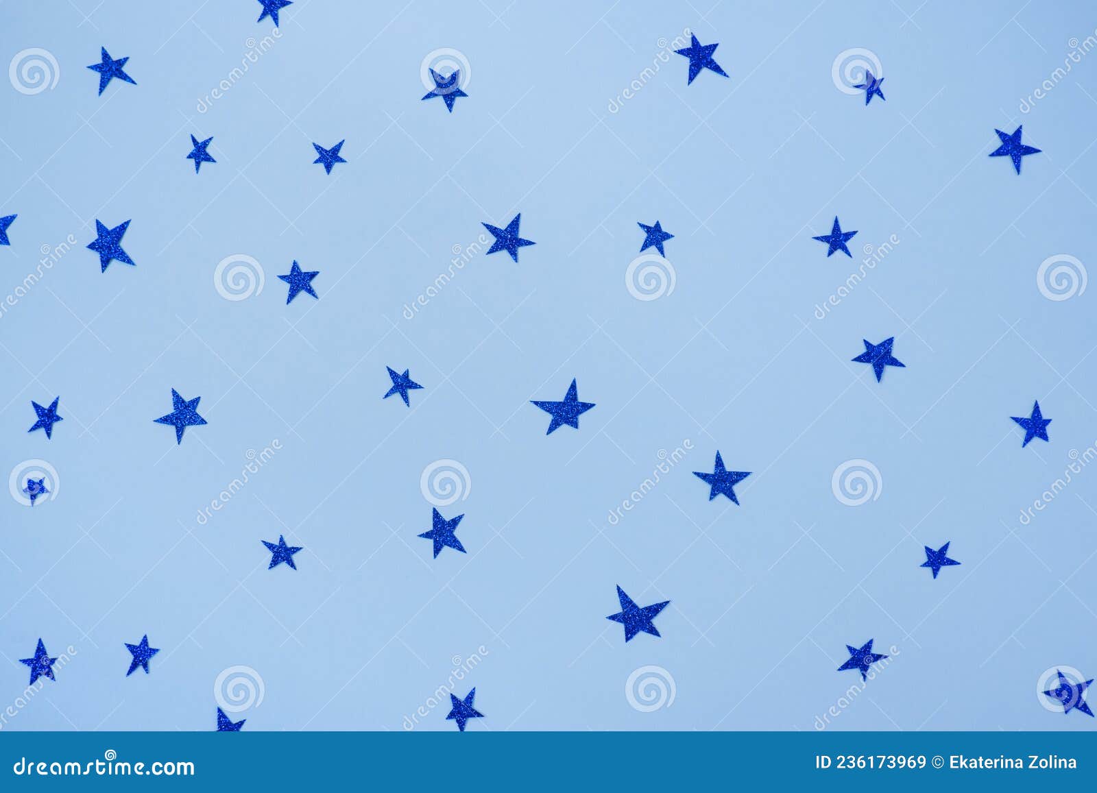 Pale Blue Background with Bright Blue Stars. Sample Stock Image - Image ...